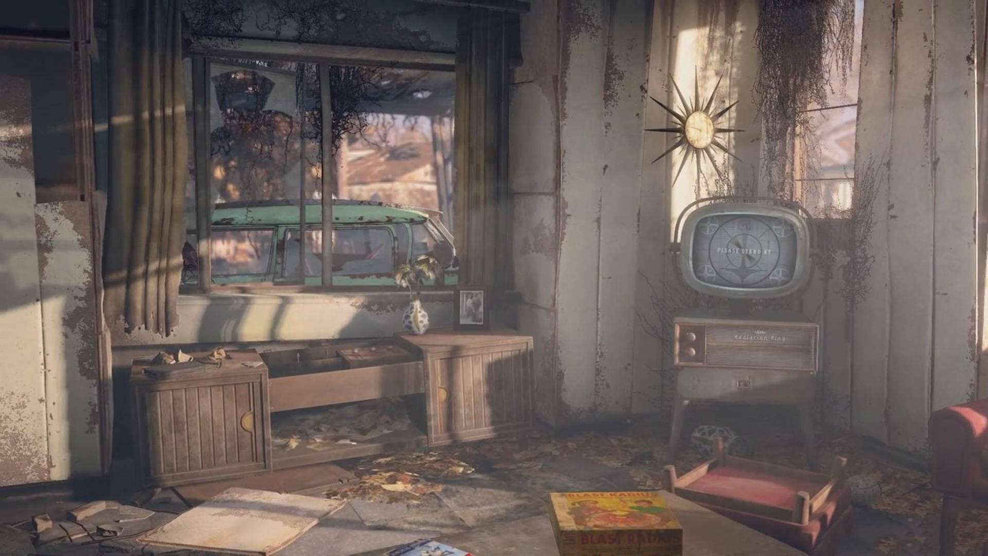 Please Stand By, vintage TV, green van, Full HD Desktop Wallpaper
