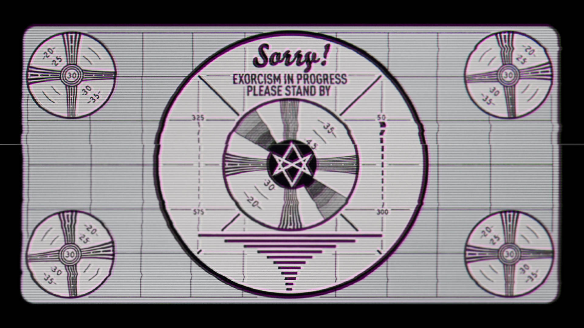 Please Stand By, rock infographic, retrofuturistic digital screen, Full HD Desktop Wallpaper