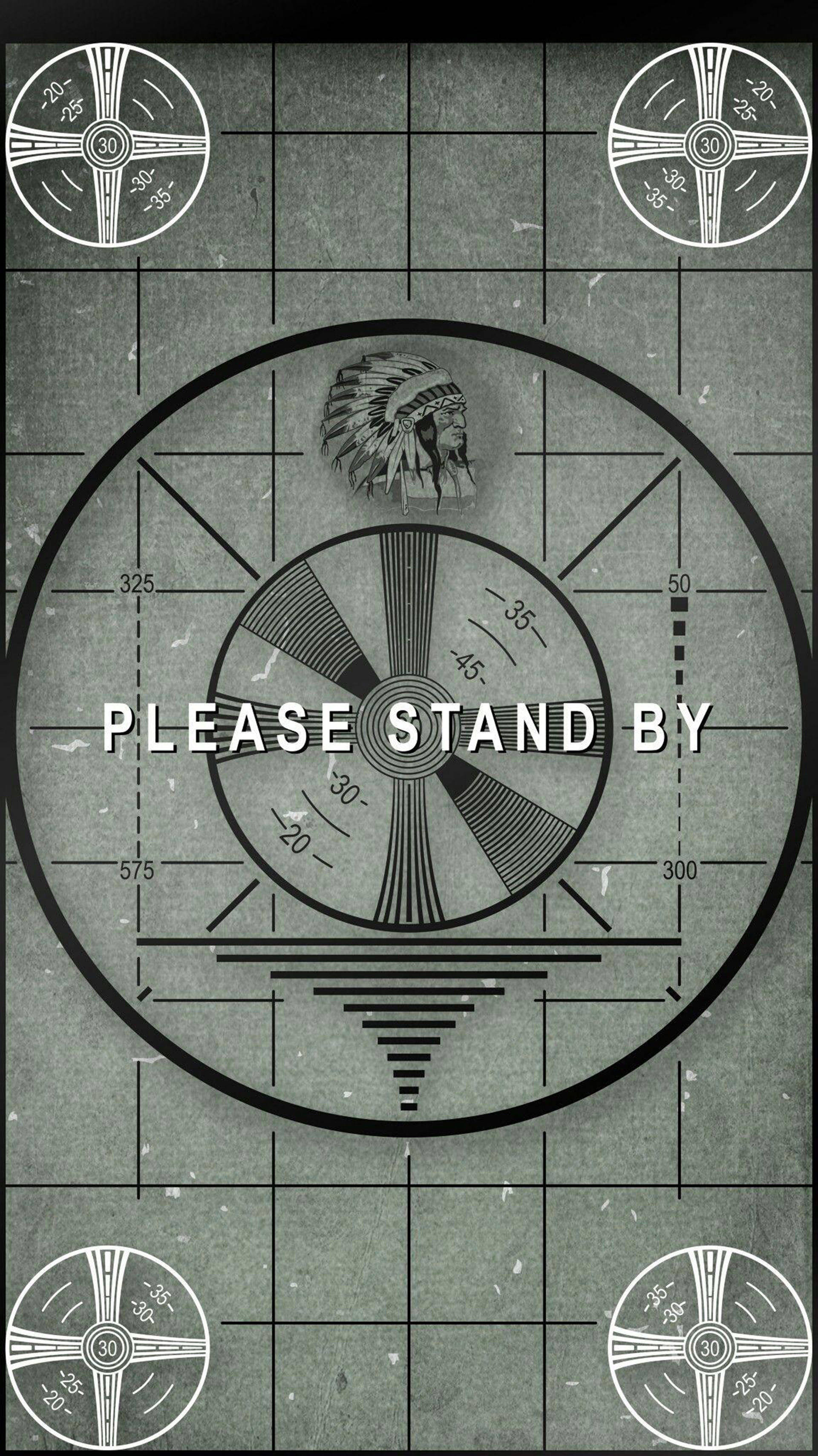 Please Stand By, radar screen, Native American headdress, 2K Phone Wallpaper