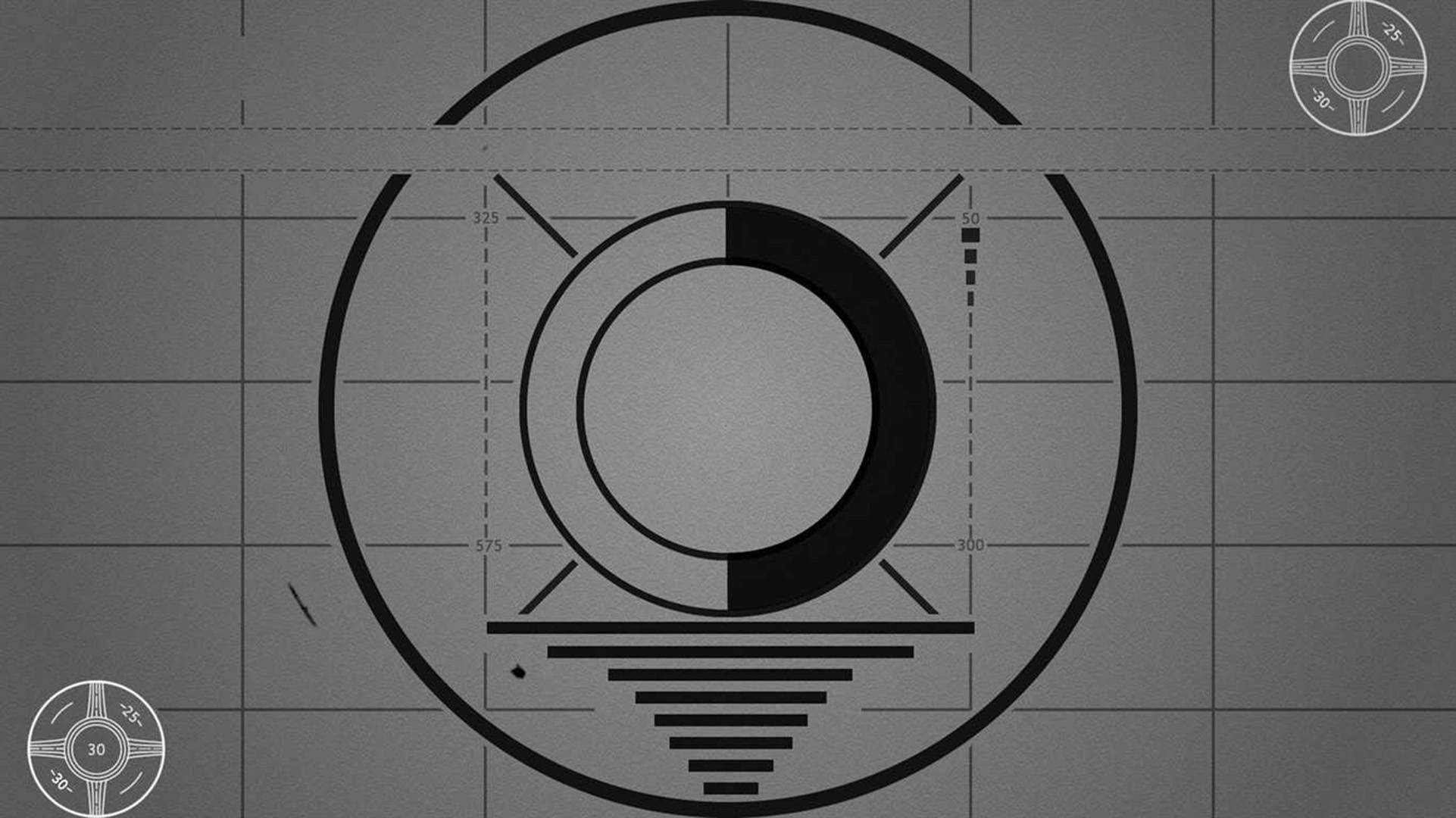 Please Stand By, monochrome digital interface, concentric circles grid lines, Full HD Desktop Wallpaper