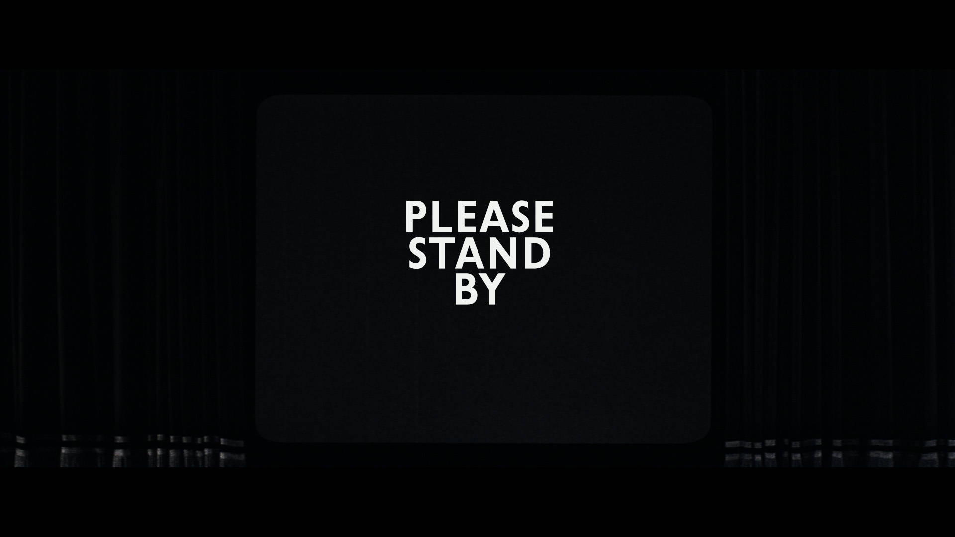 PLEASE STAND BY, vintage television screen, bold white letters, Full HD Desktop Wallpaper