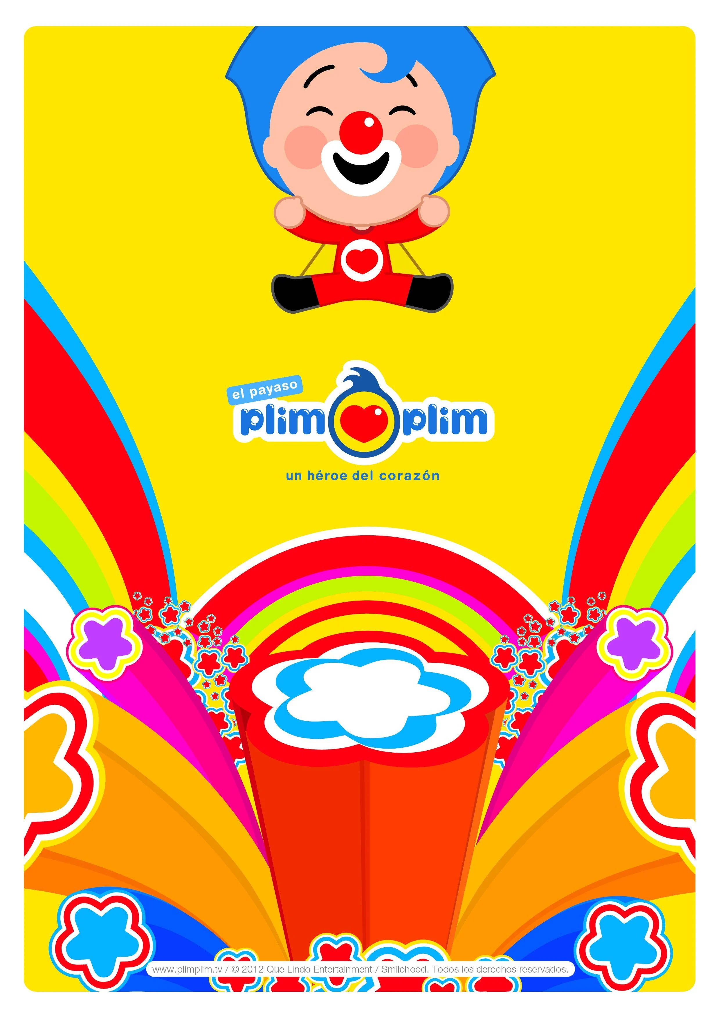 Plim Plim, blue hair, red nose, 2K Phone Wallpaper