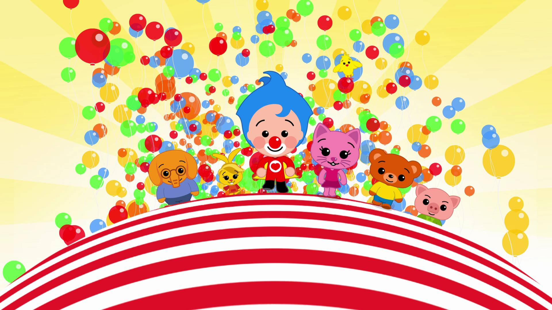 Plim Plim, circus tent, red and white striped, Full HD Desktop Wallpaper