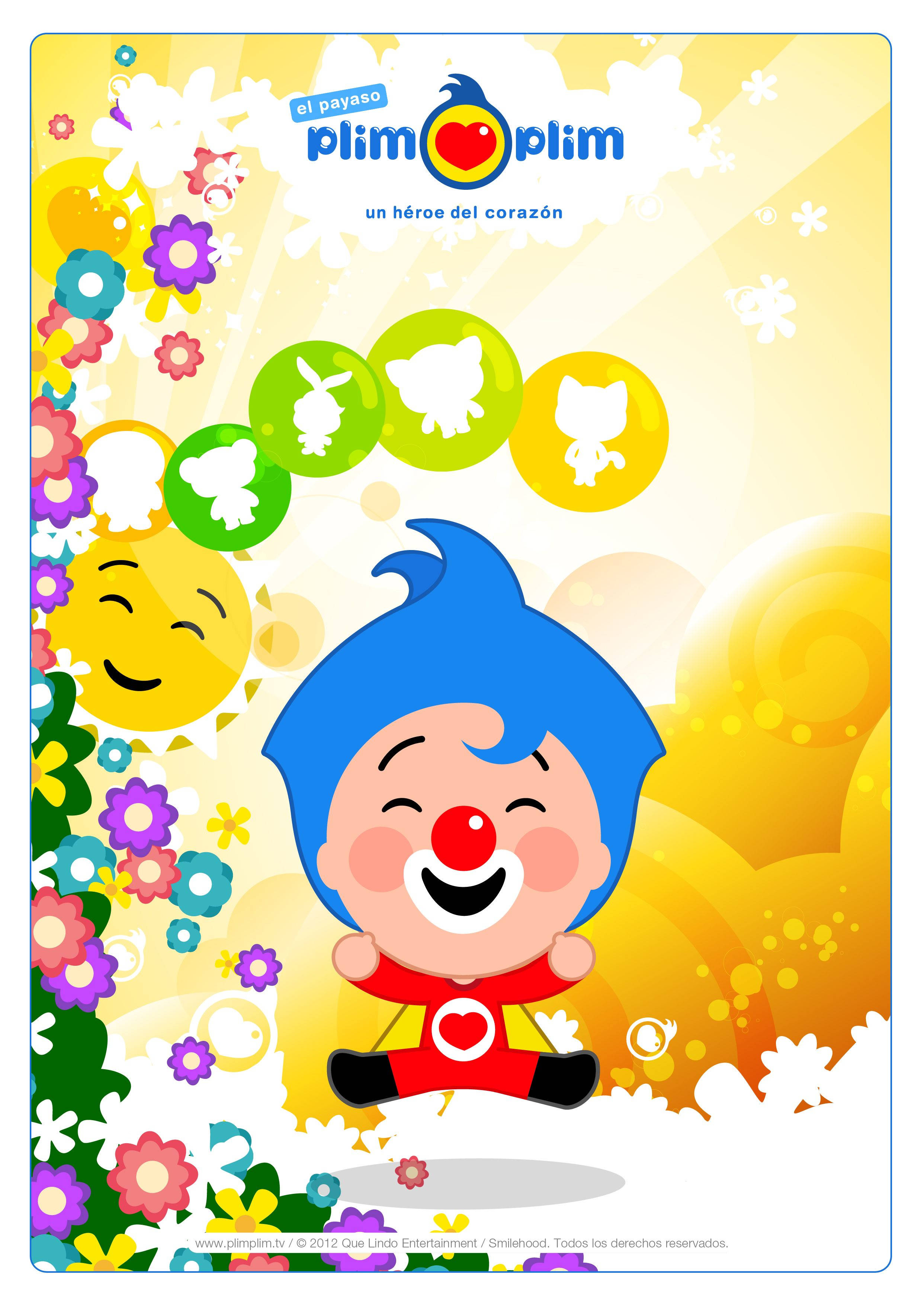 Plim Plim, blue hair, red nose, 2K Phone Wallpaper