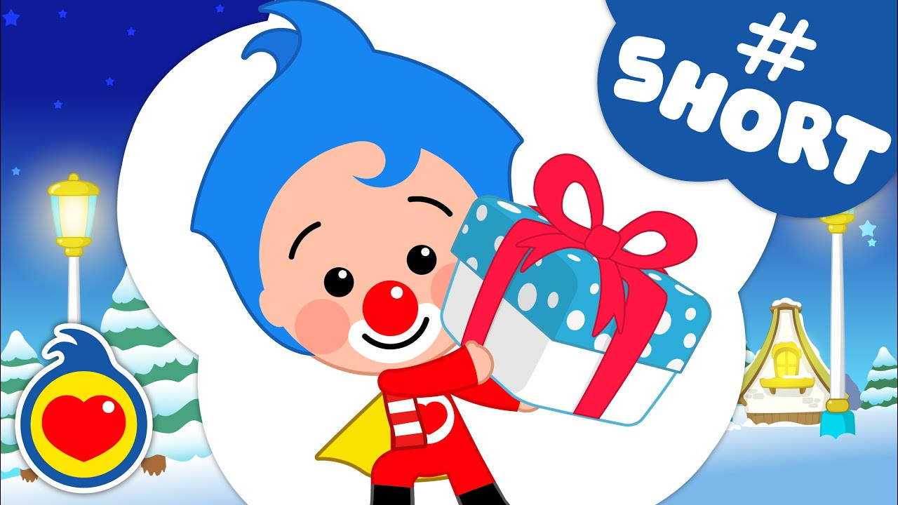 Plim Plim, blue hair, red nose, HD Desktop Wallpaper