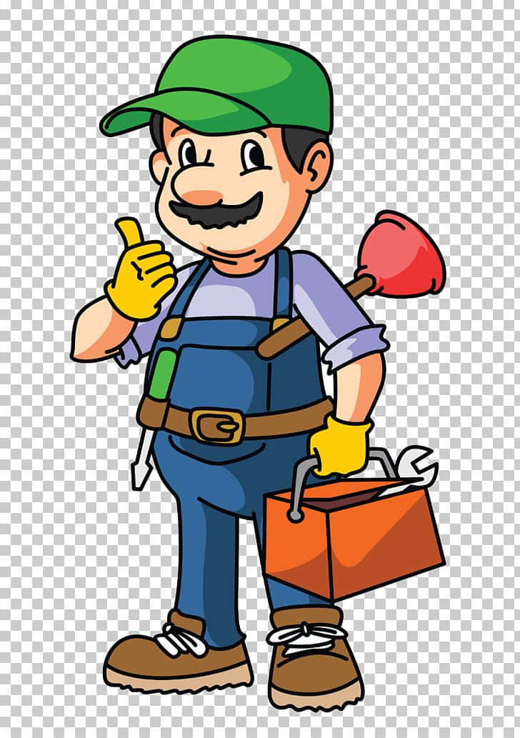 plumber, green cap, blue overalls, SD Phone Wallpaper