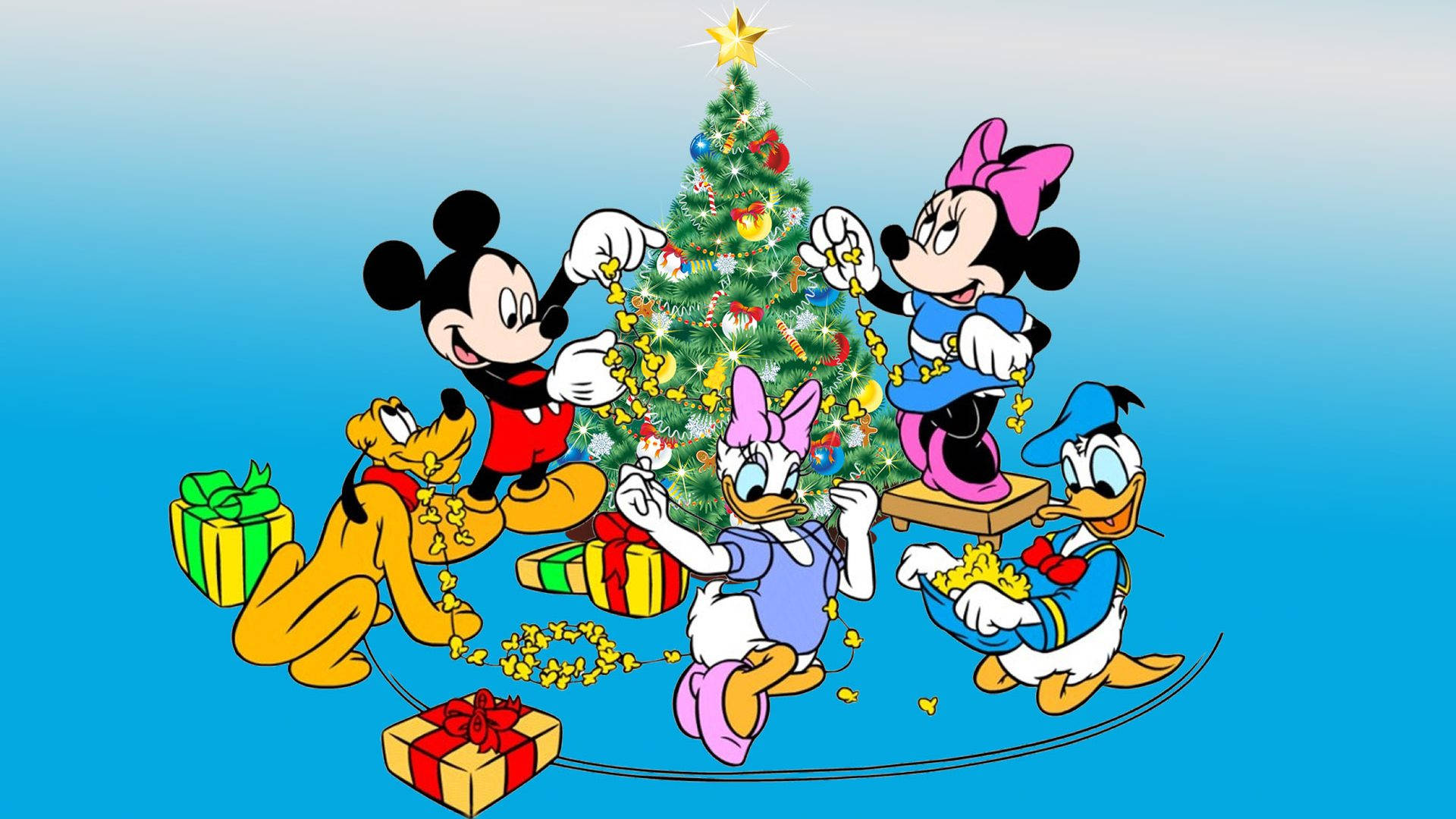 Pluto Disney, Christmas tree, Christmas tree ornaments, Full HD Desktop Wallpaper
