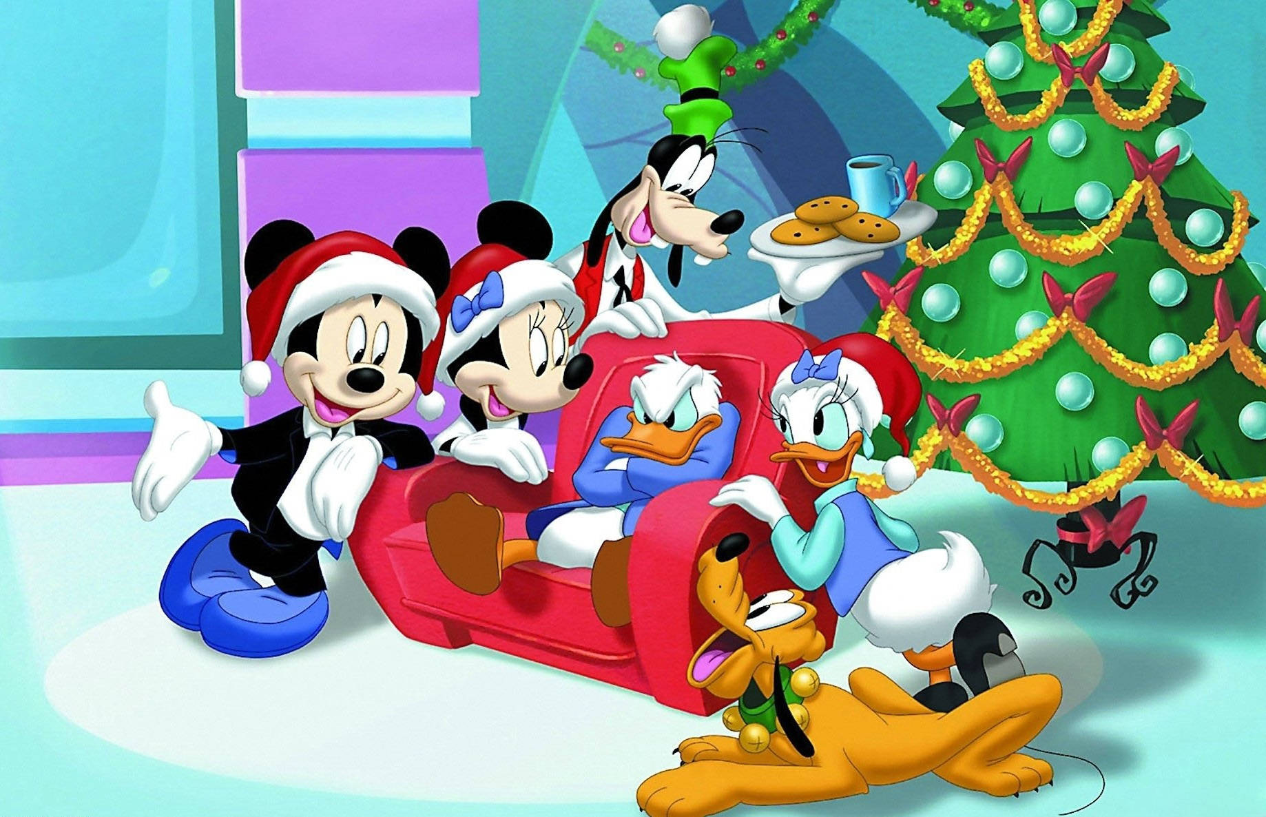 Pluto, Disney, Christmas, HD Desktop Wallpaper