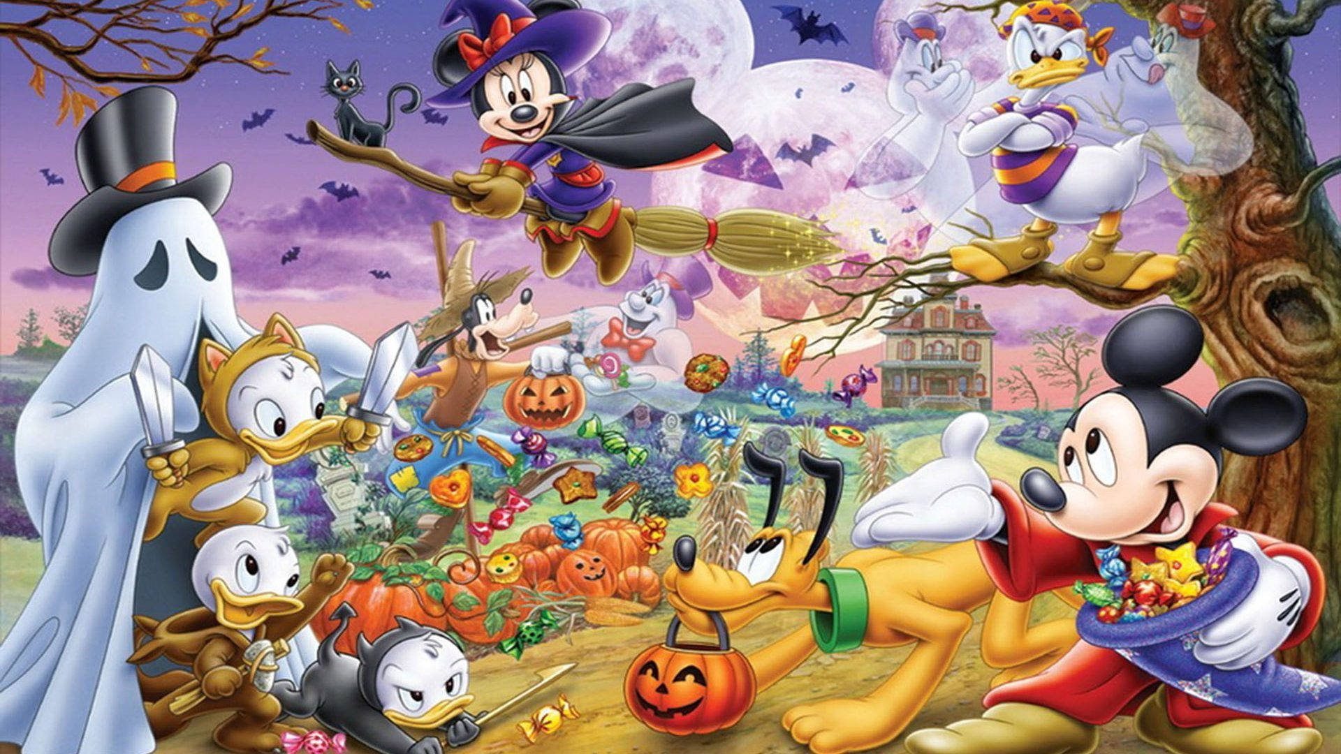 Pluto, Disney, Halloween, Full HD Desktop Wallpaper