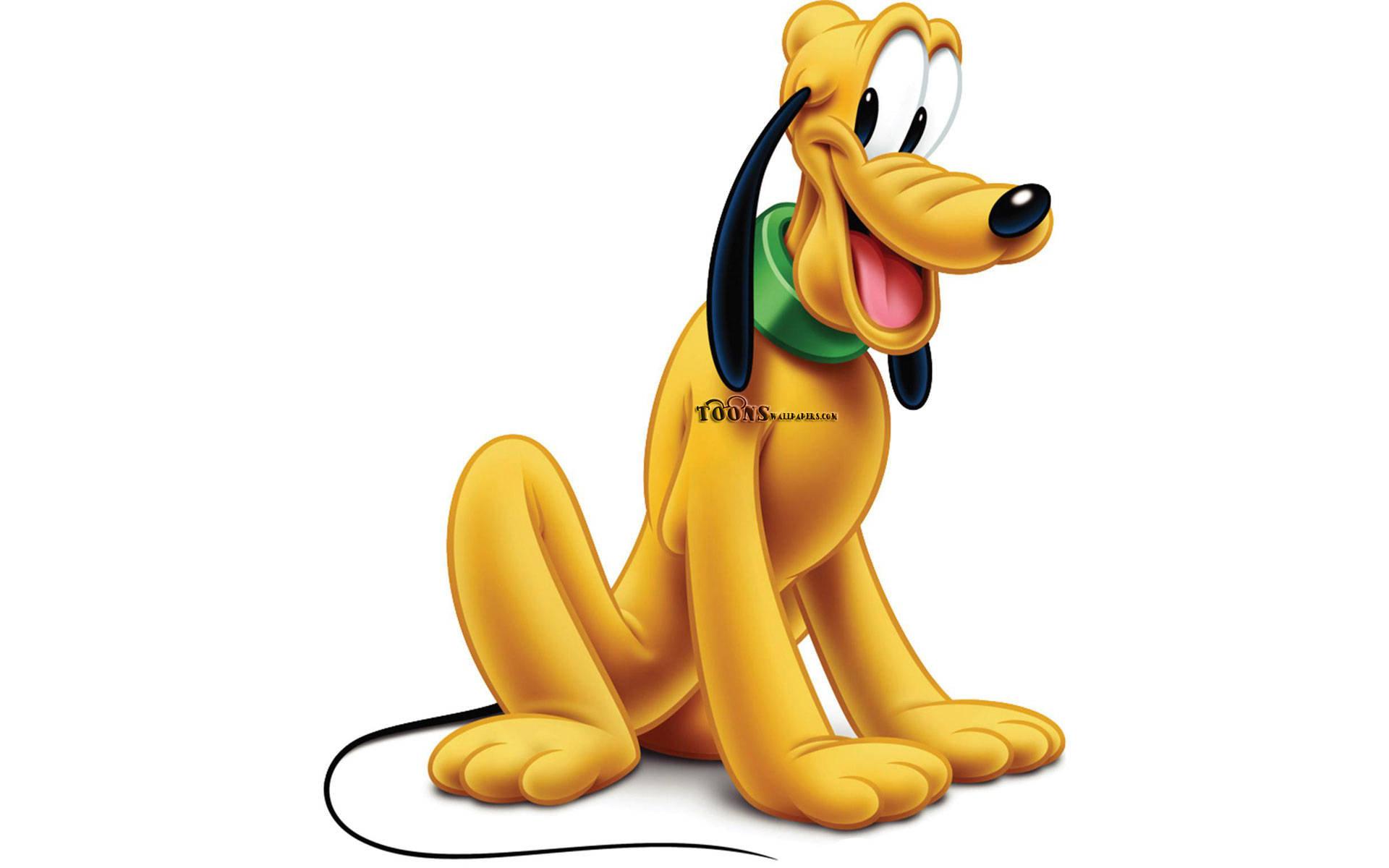 Disney Pluto, yellow cartoon dog, black ears, Full HD Desktop Wallpaper