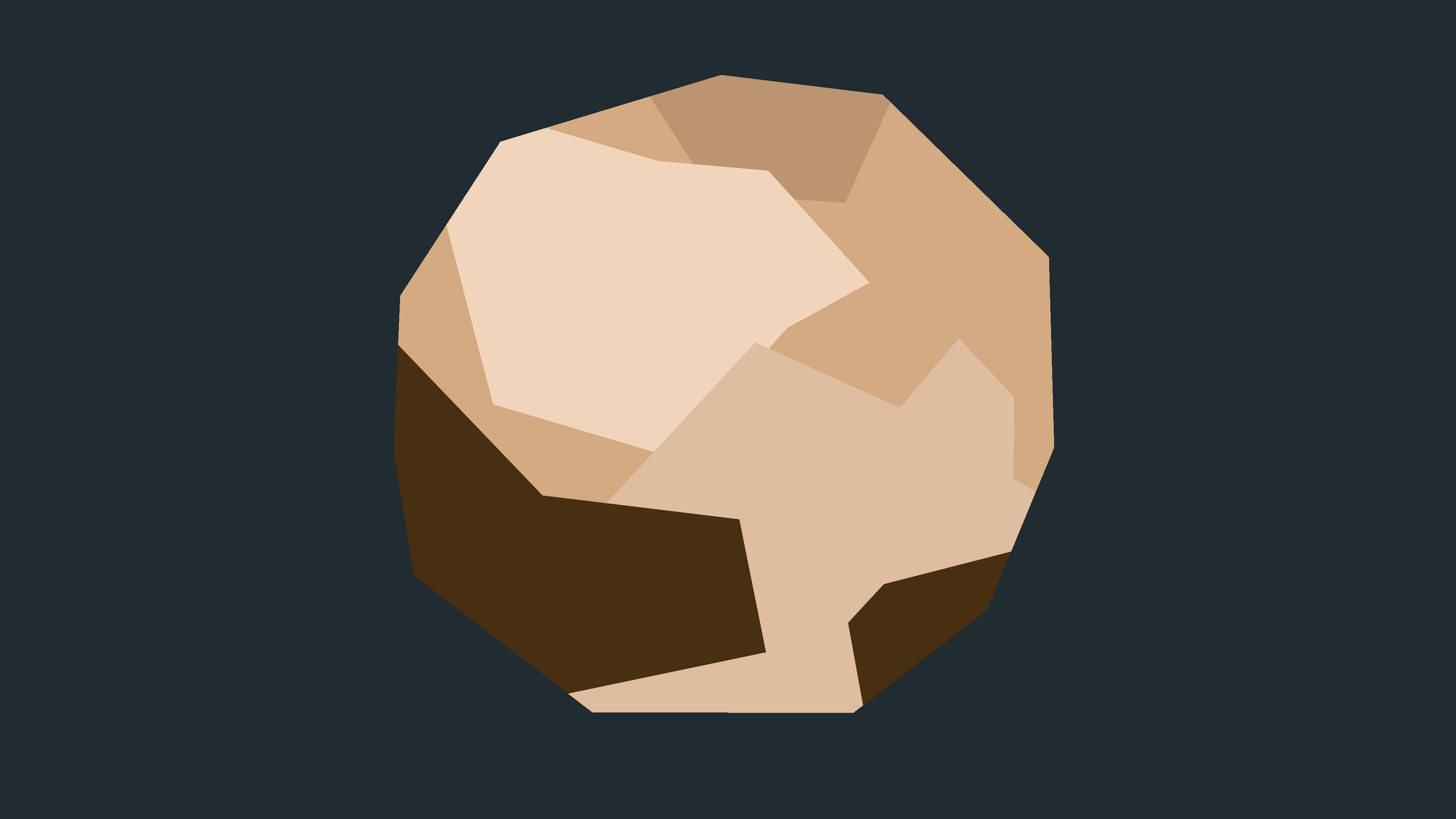 Pluto, minimalistic art, low-poly sphere, 4K Desktop Wallpaper