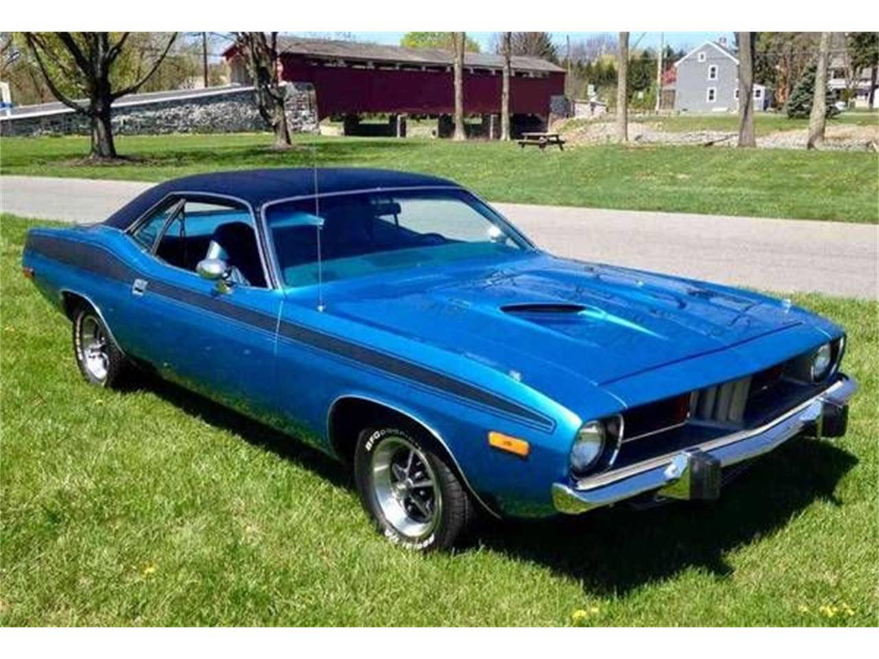 Plymouth Barracuda, blue, vintage, HD Desktop Wallpaper