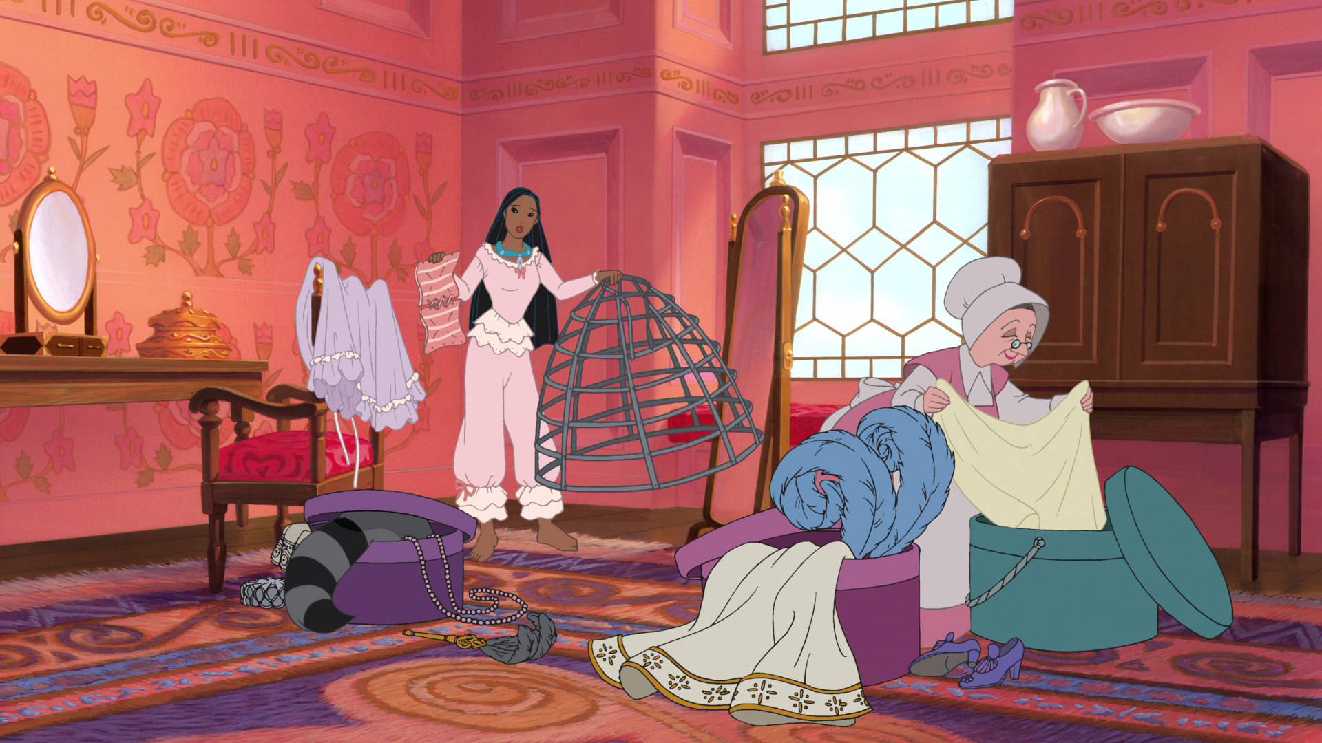 Pocahontas, corset, crinoline, Full HD Desktop Wallpaper
