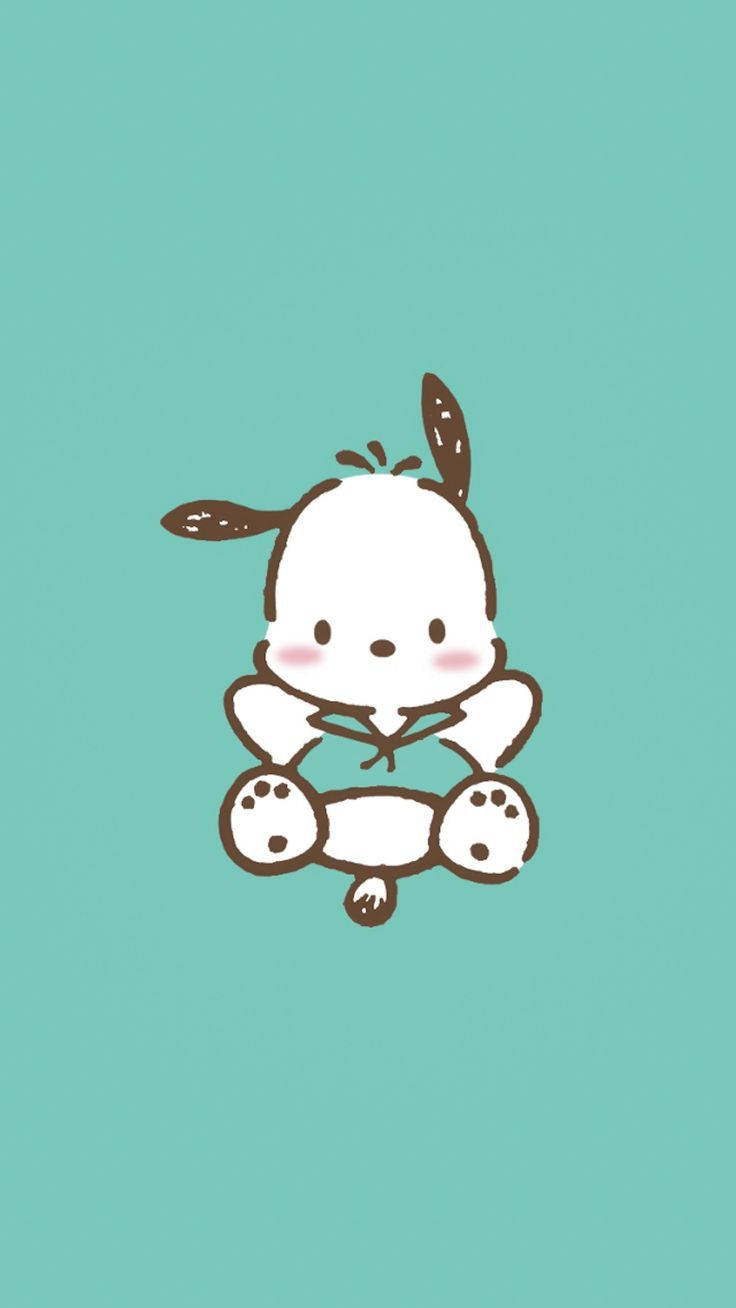 Pochacco, turquoise shirt, brown ears, HD Phone Wallpaper