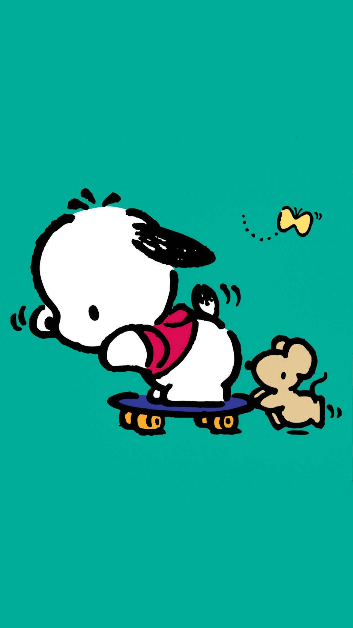 Pochacco, skateboard, Choppy, Full HD Phone Wallpaper