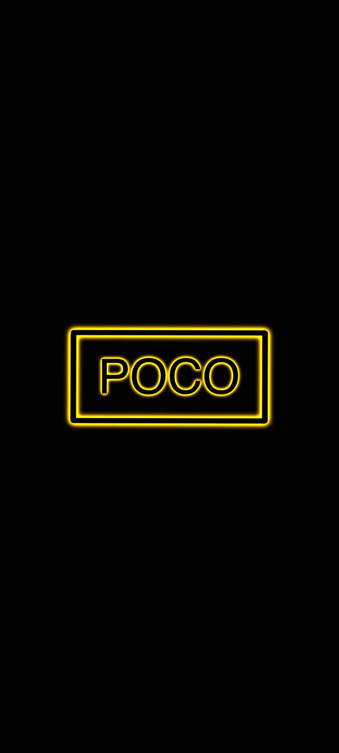 Poco X2, yellow, neon sign, Full HD Phone Wallpaper