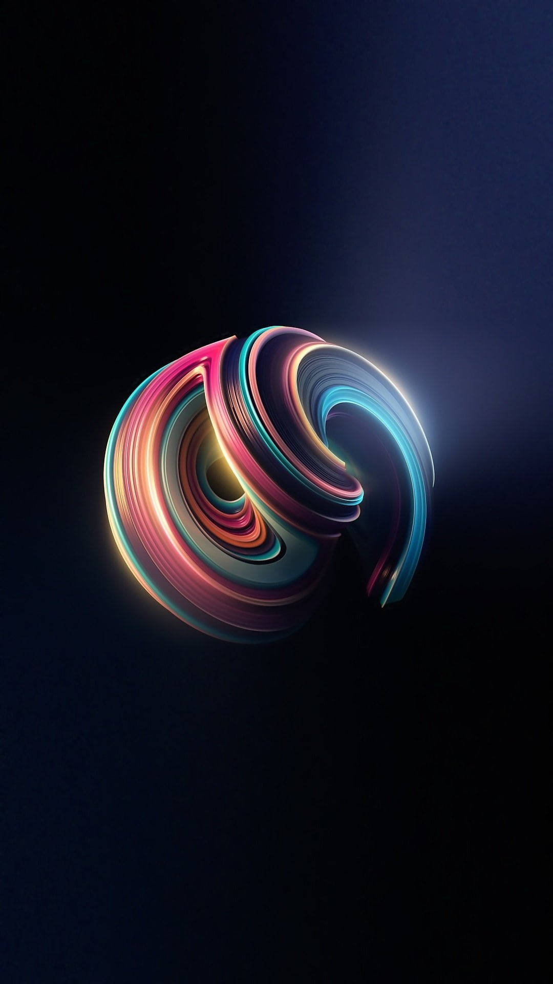 Poco X2, neon swirls, pink, Full HD Phone Wallpaper