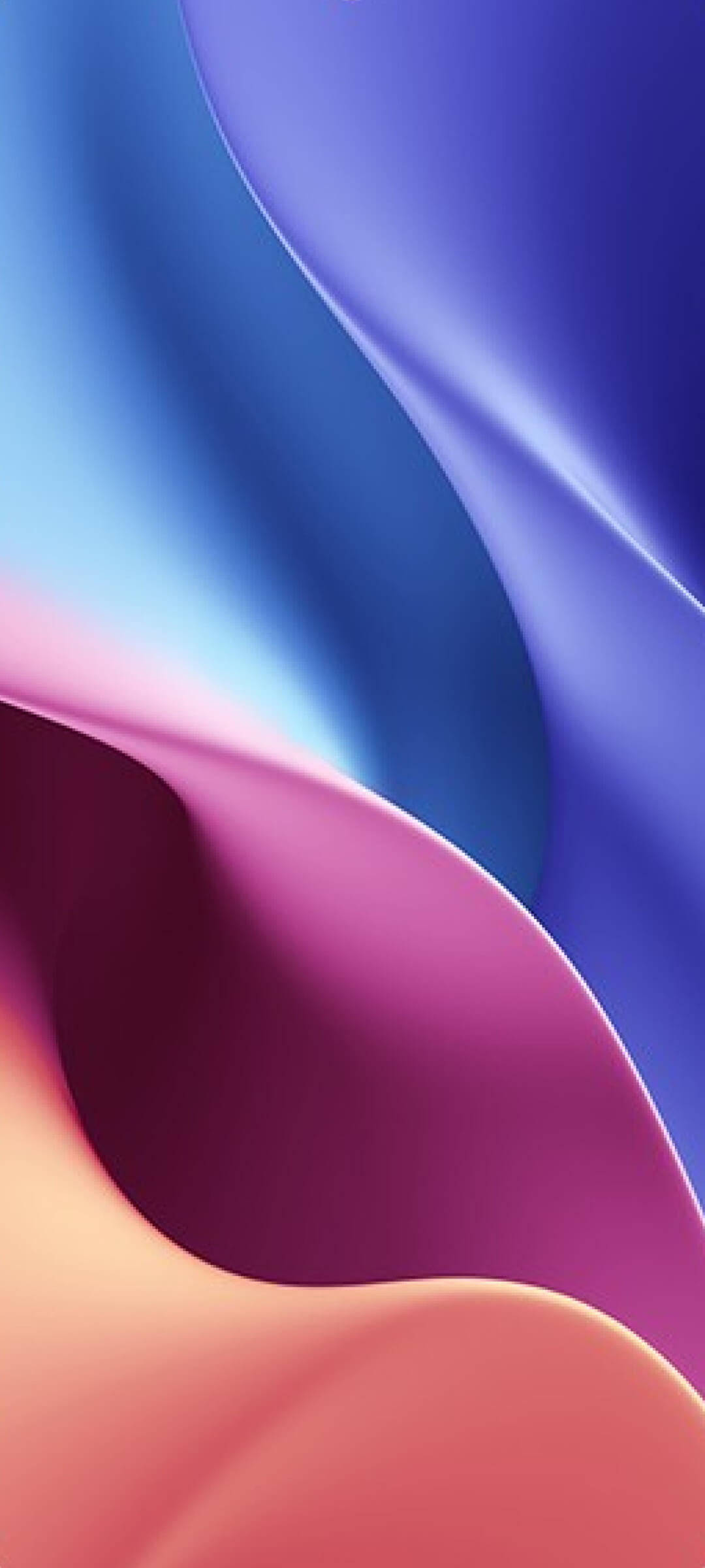 Poco X2, 3D Swirl, blue, Full HD Phone Wallpaper