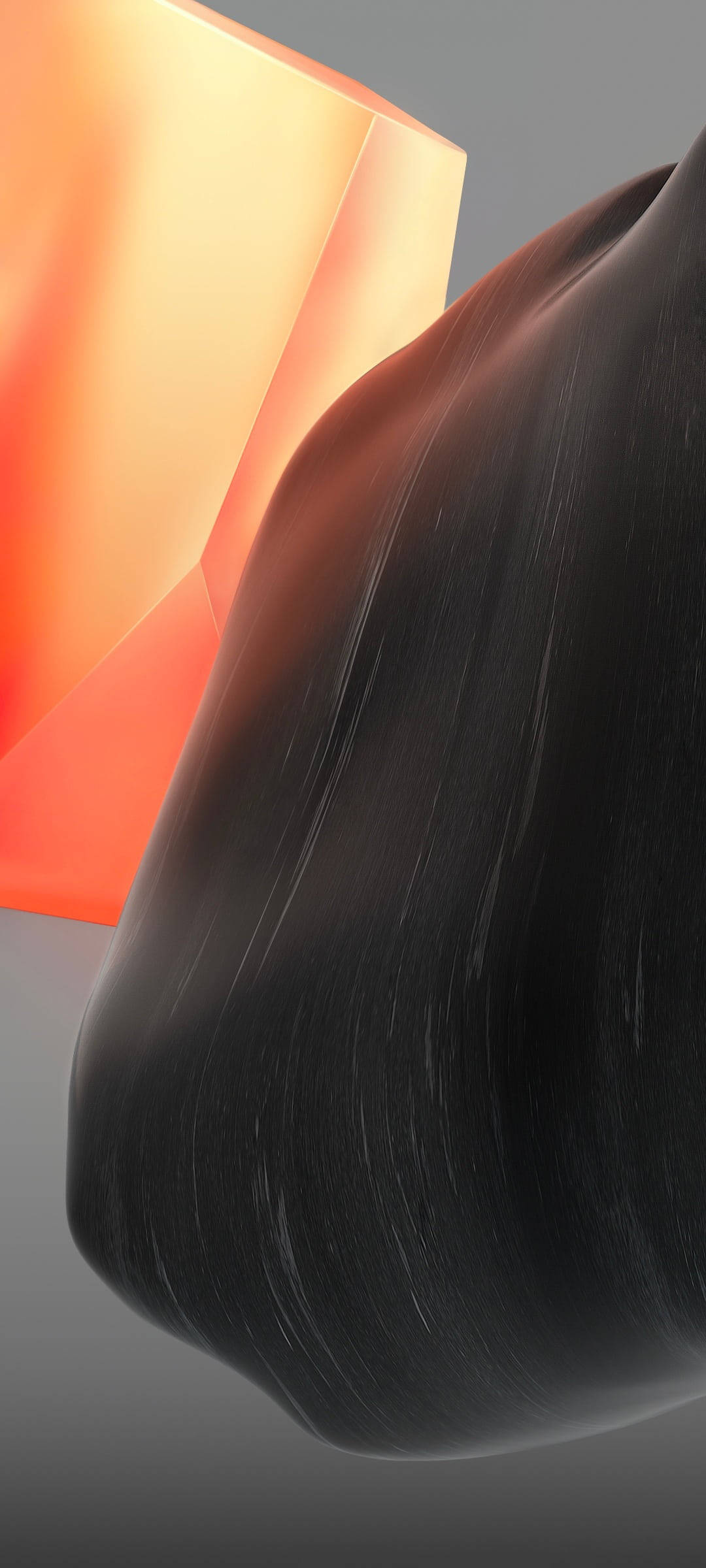 Poco X2, black, orange, Full HD Phone Wallpaper