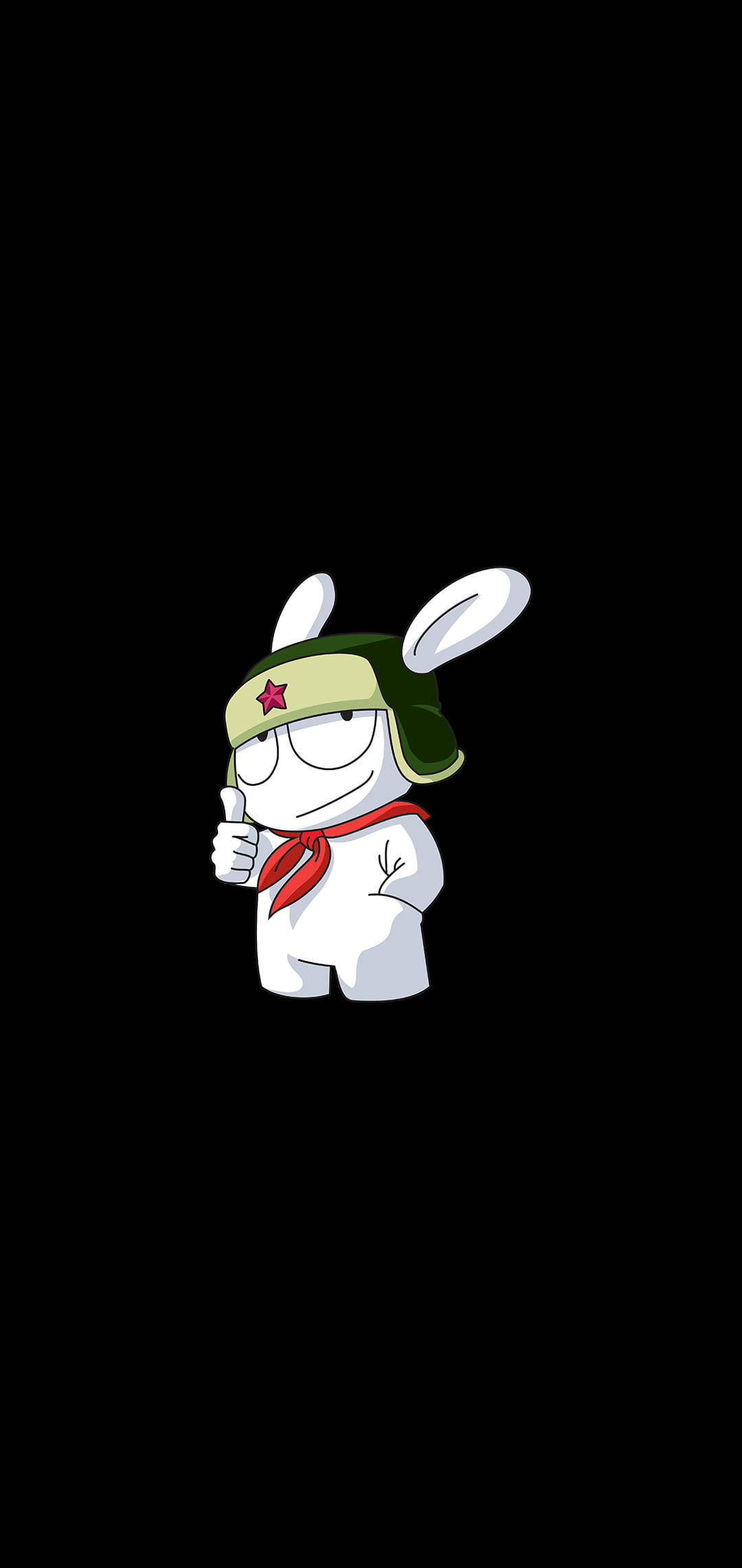Poco X2, cartoon bunny, green military cap, Full HD Phone Wallpaper