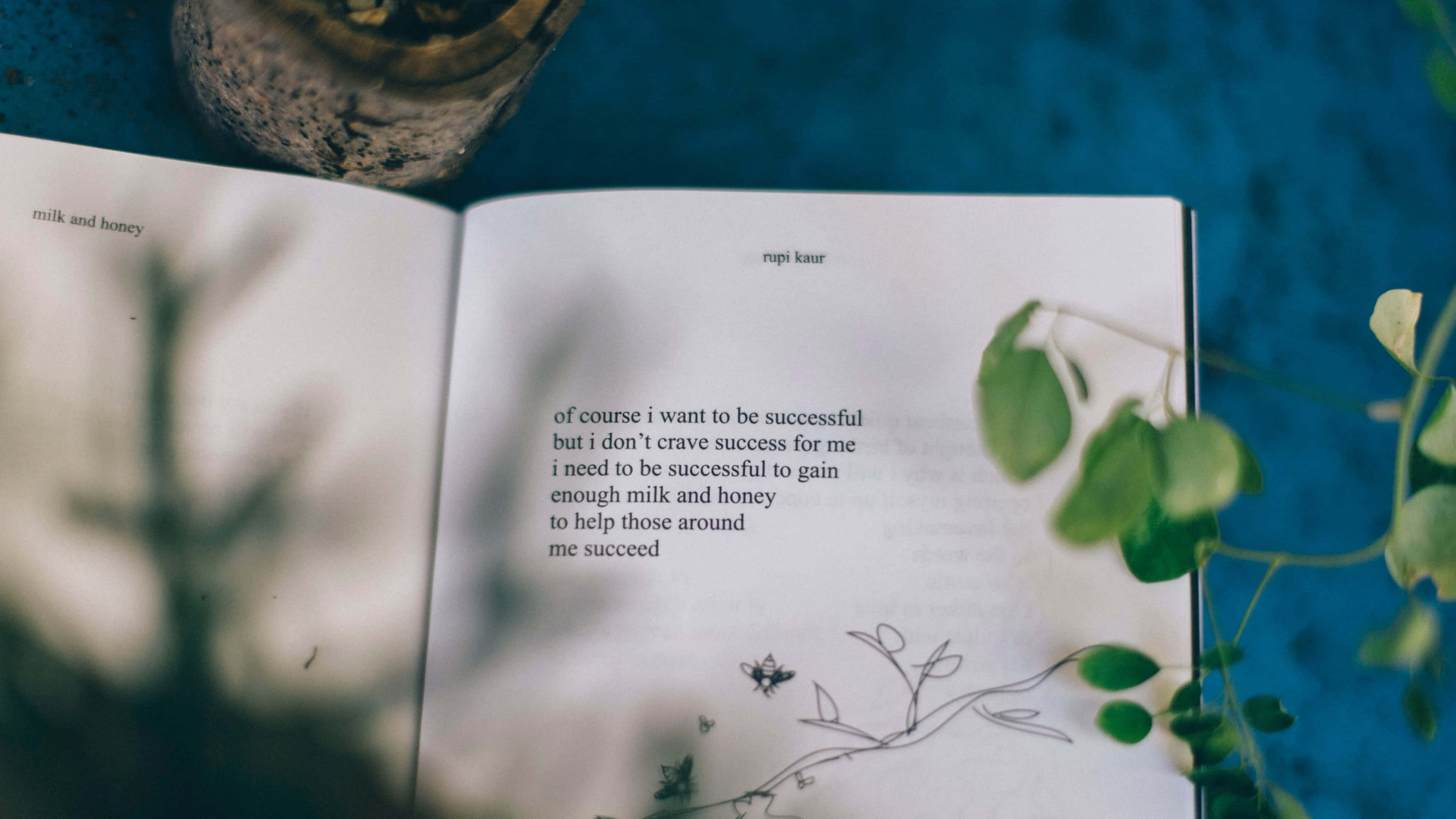 Poem, open book, handwritten poetry, 4K Desktop Wallpaper