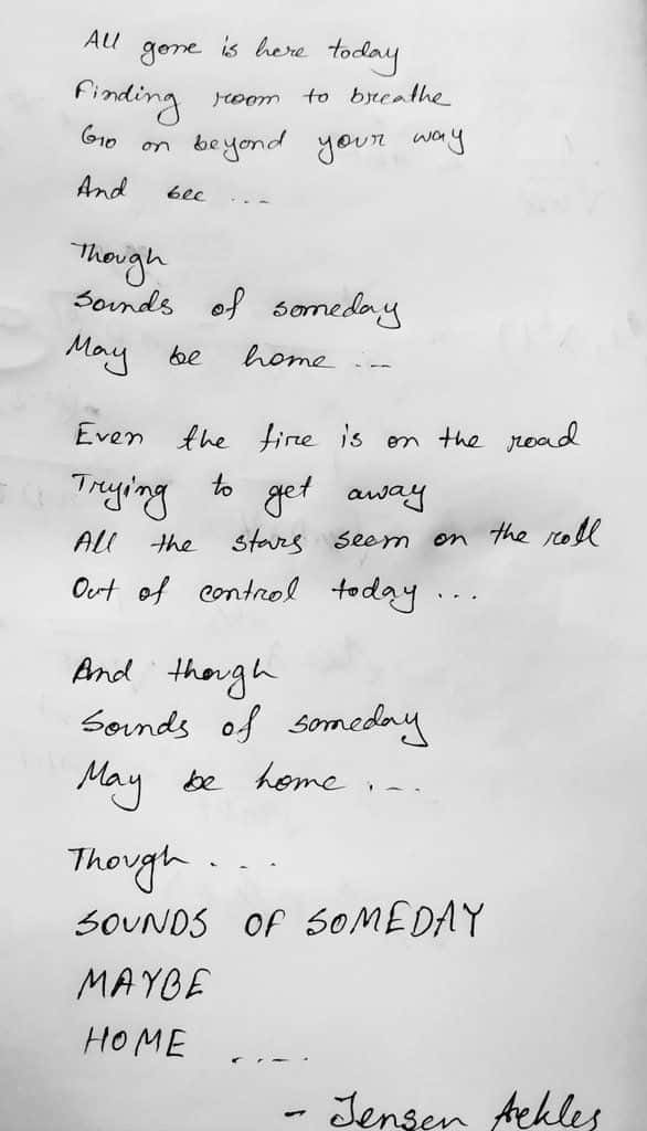 Illegible Poem, handwritten lyrics, textured paper, SD Phone Wallpaper