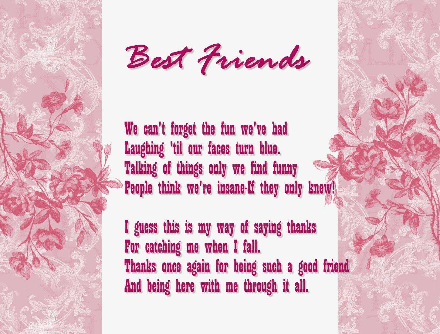 best friend quotes poem, pink floral, poem, HD Desktop Wallpaper
