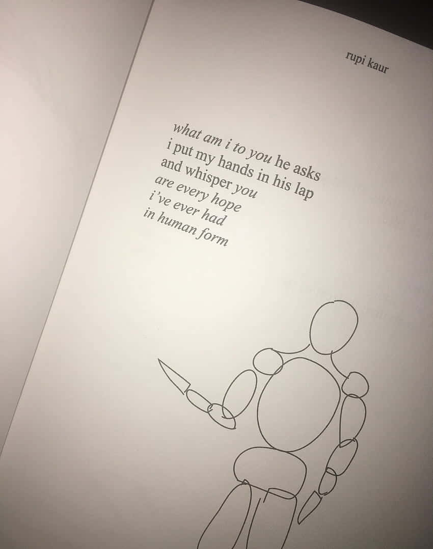 rupi kaur, poem, book page, SD Phone Wallpaper