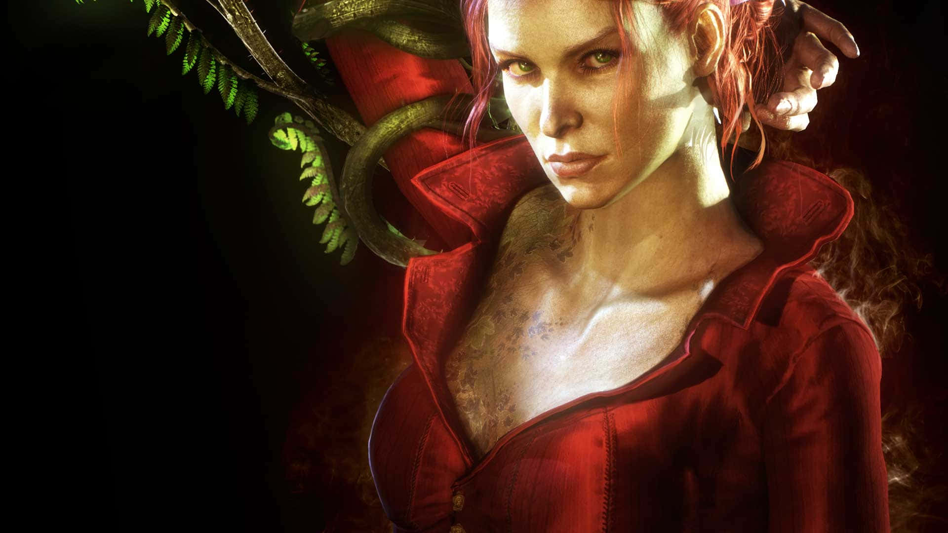 Poison Ivy, red hair, green eyes, Full HD Desktop Wallpaper