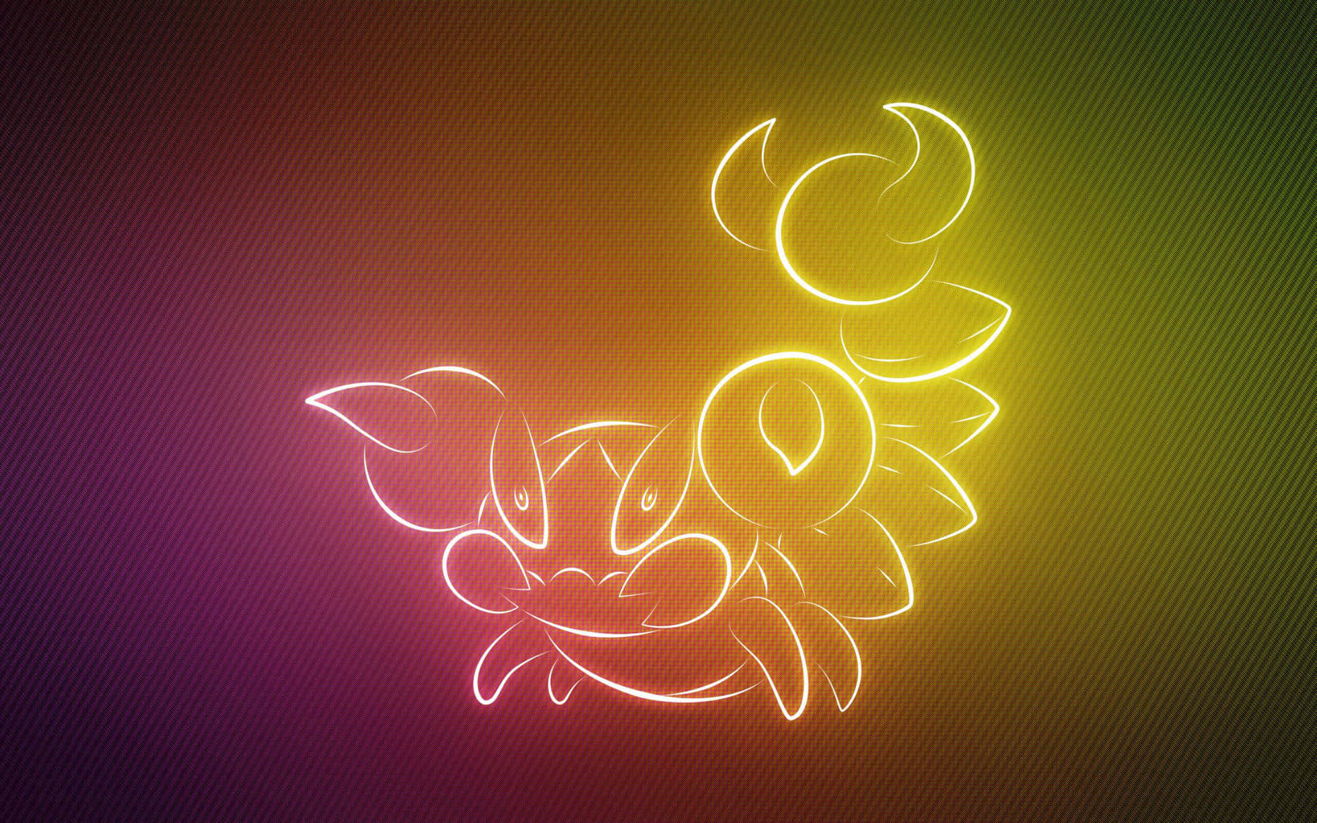 Neon Pokemon Aesthetic, glowing neon outline, stylized scorpion silhouette, Full HD Desktop Wallpaper