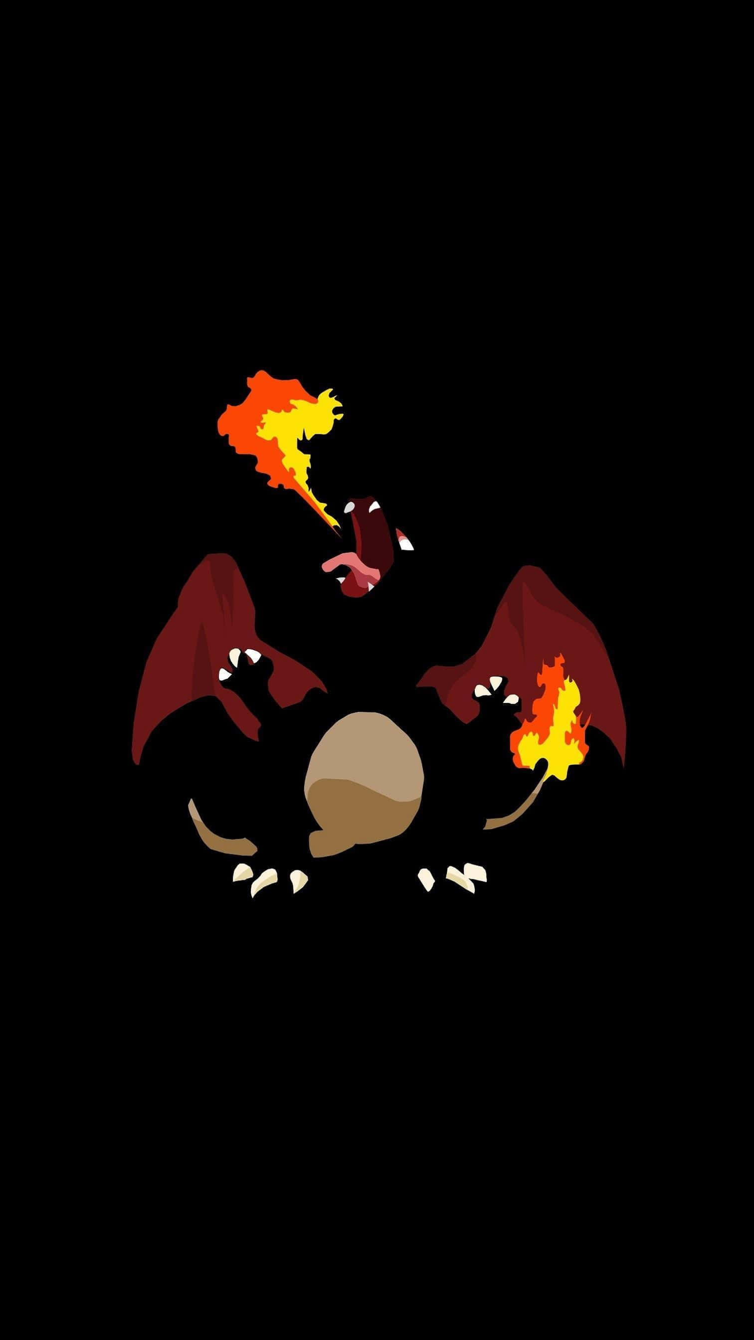 Pokemon Black, dragon, red wings, 2K Phone Wallpaper