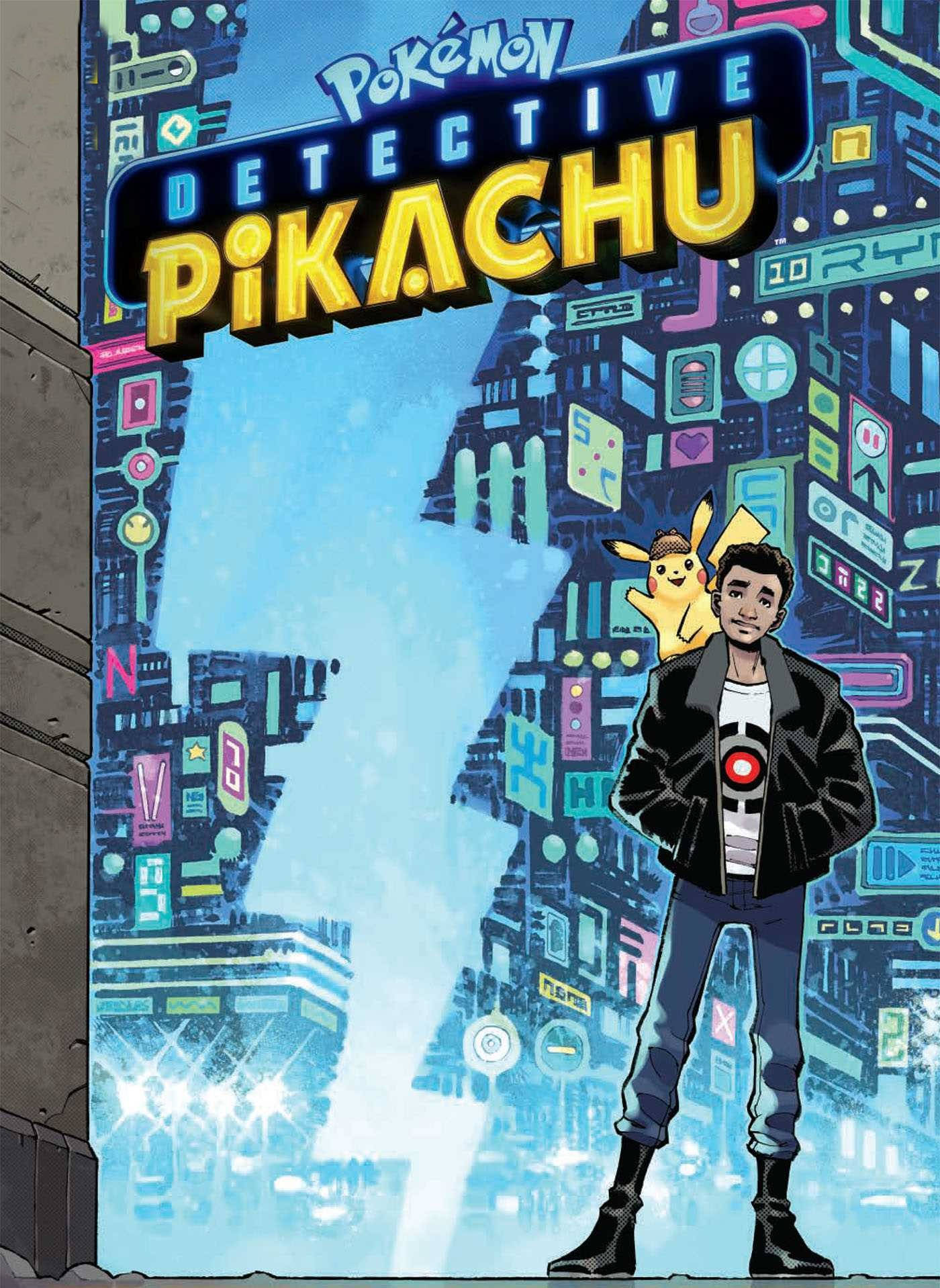 Pokemon Detective Pikachu, Pikachu, neon cityscape, HD Phone Wallpaper