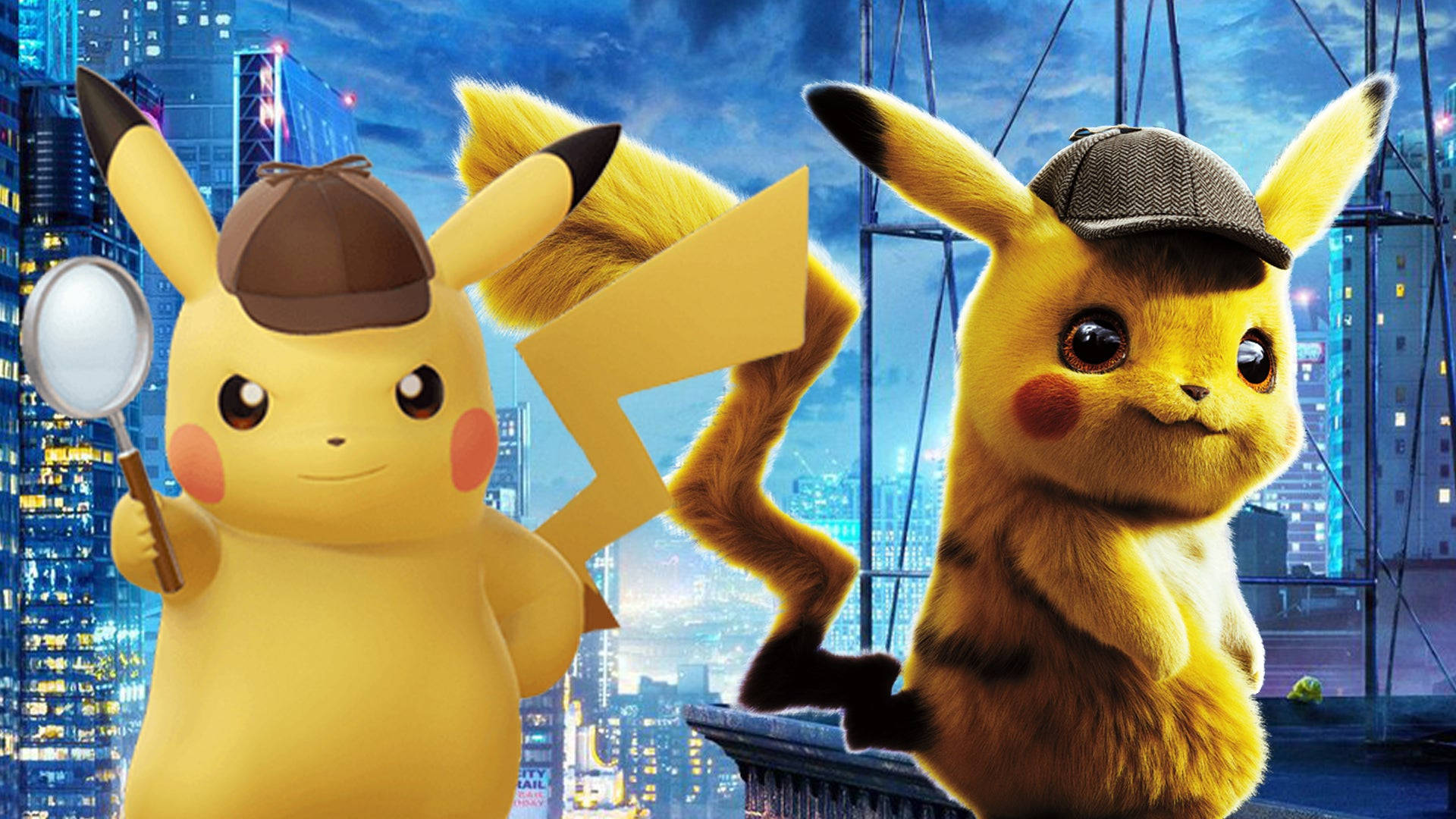 Pokemon Detective Pikachu, Pikachu, detective hat, Full HD Desktop Wallpaper