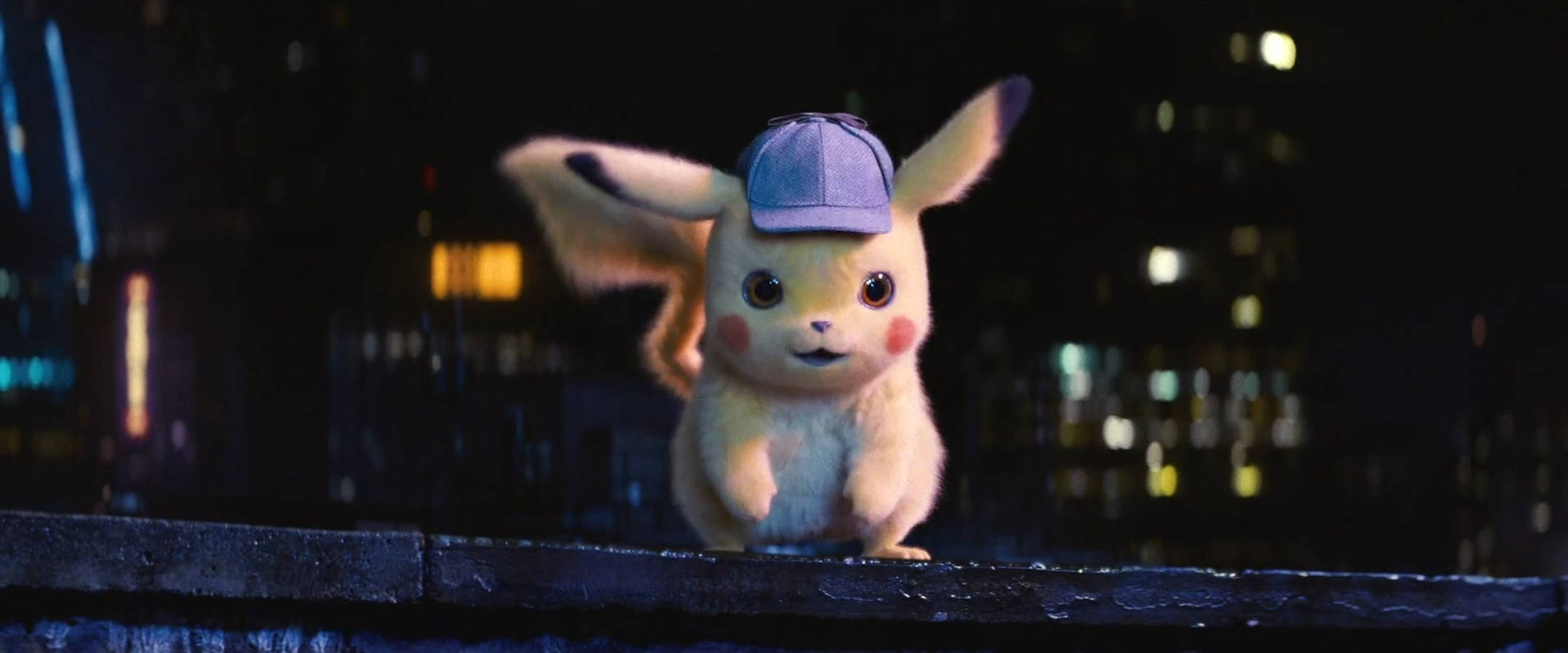 Pokemon Detective Pikachu, Pikachu, blue cap, Full HD Desktop Wallpaper