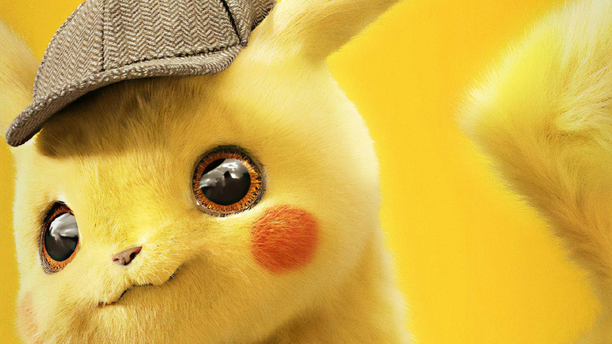 Pokemon Detective Pikachu, Pikachu, brown houndstooth detective cap, Full HD Desktop Wallpaper