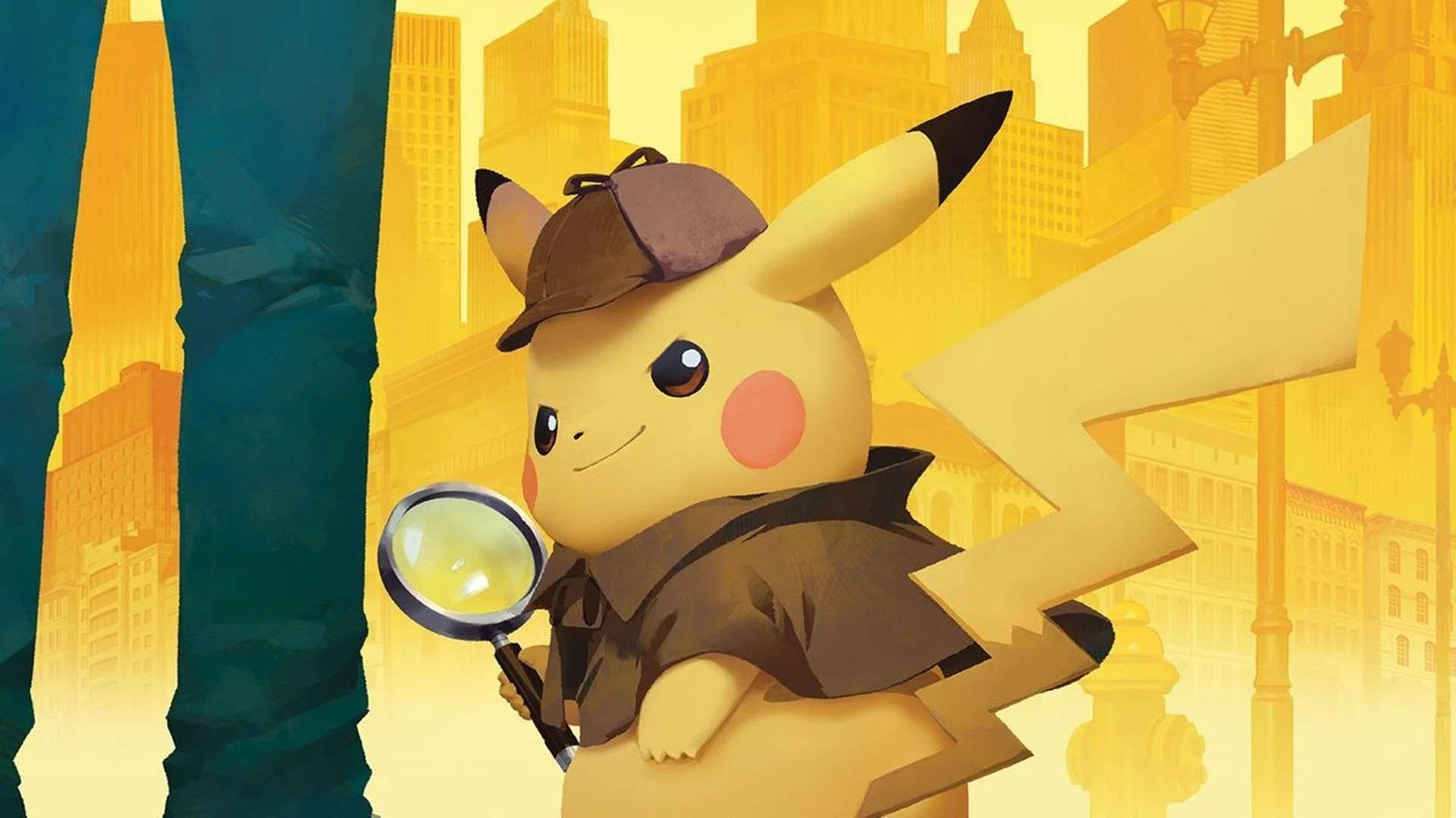Pokemon Detective Pikachu, Pikachu, detective attire, Full HD Desktop Wallpaper