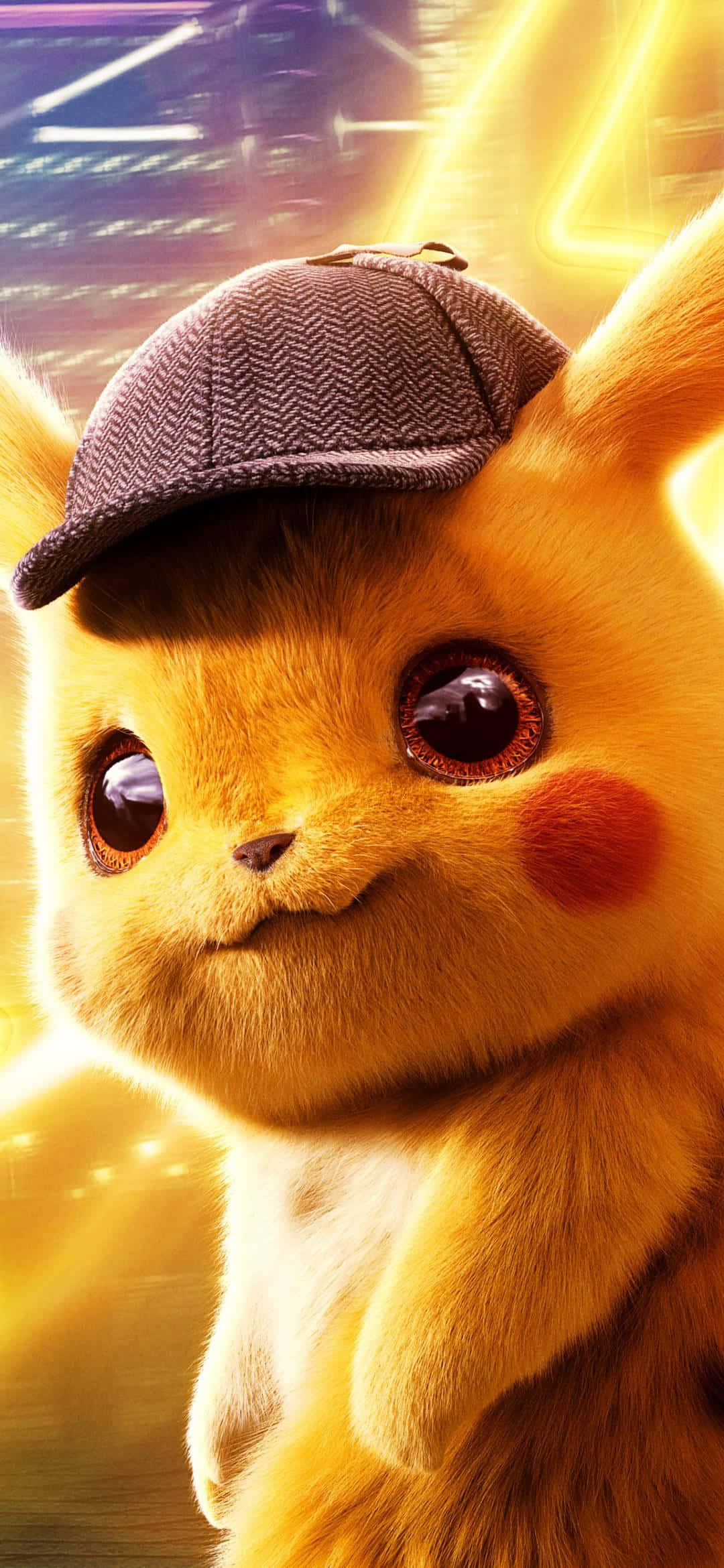 Detective Pikachu, Pikachu, brown detective cap, Full HD Phone Wallpaper