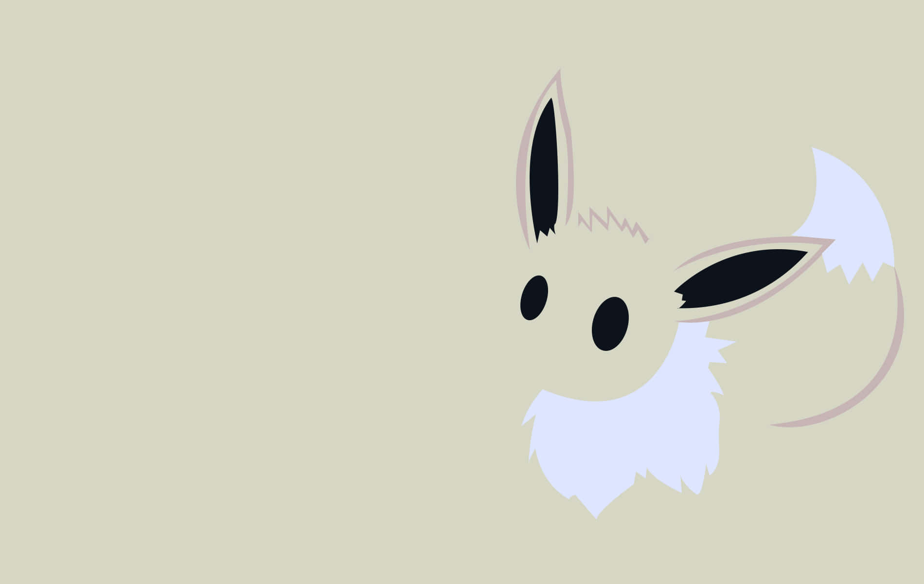Pokemon Eevee, Cute Vector Art, minimalist stylized Eevee, HD Desktop Wallpaper