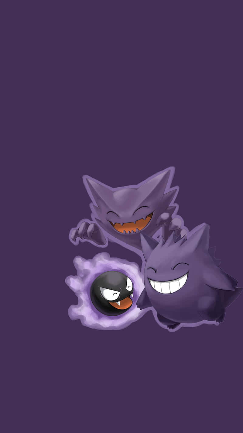 Pokemon Evolution, purple Pokémon, wide grins, HD Phone Wallpaper