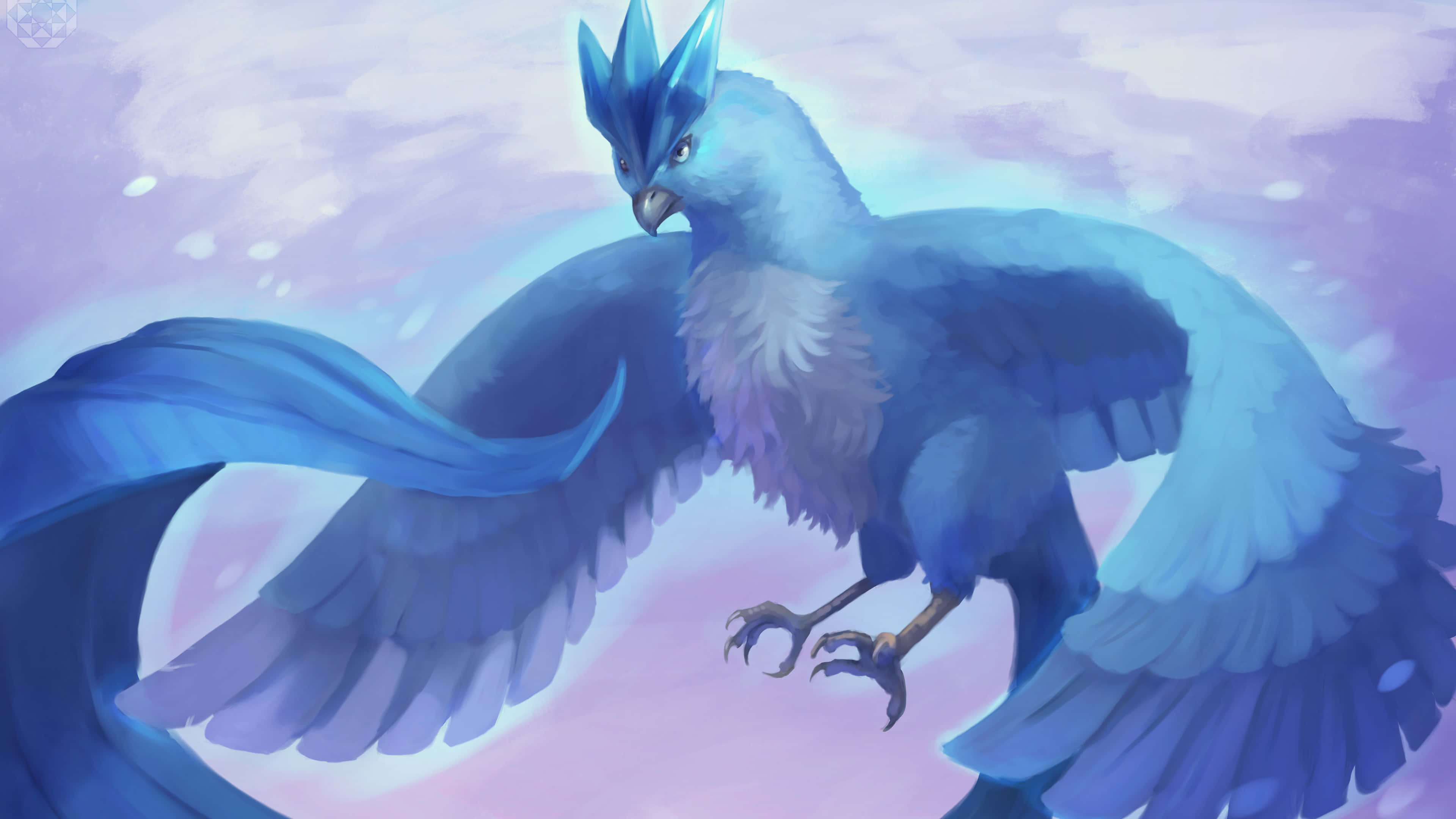 Pokemon, blue bird, icy feathers, 4K Desktop Wallpaper