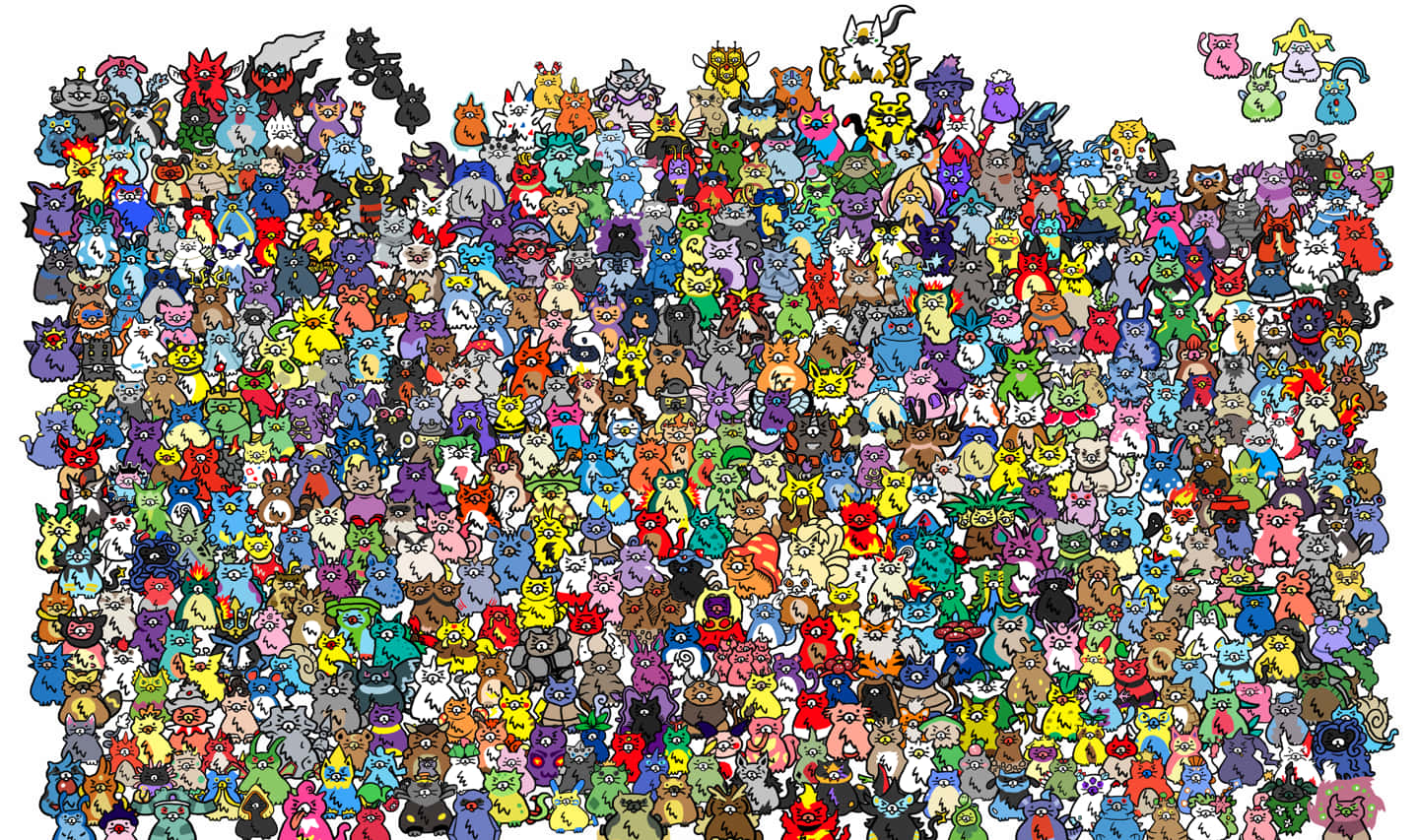 Pokemon, cute drawing, cartoon Pokémon characters, HD Desktop Wallpaper