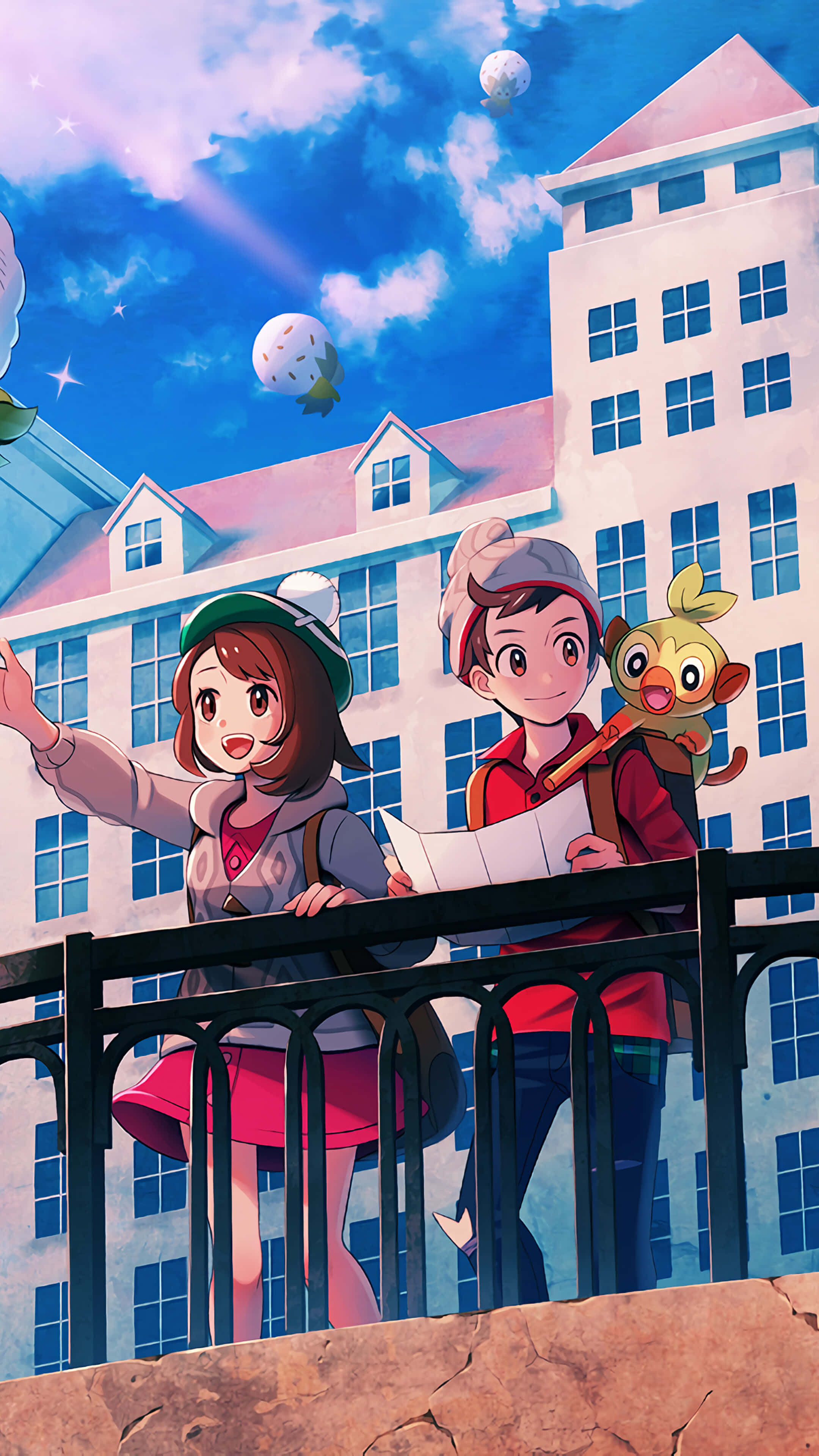 Pokemon Characters, anime characters, balcony, 4K Phone Wallpaper