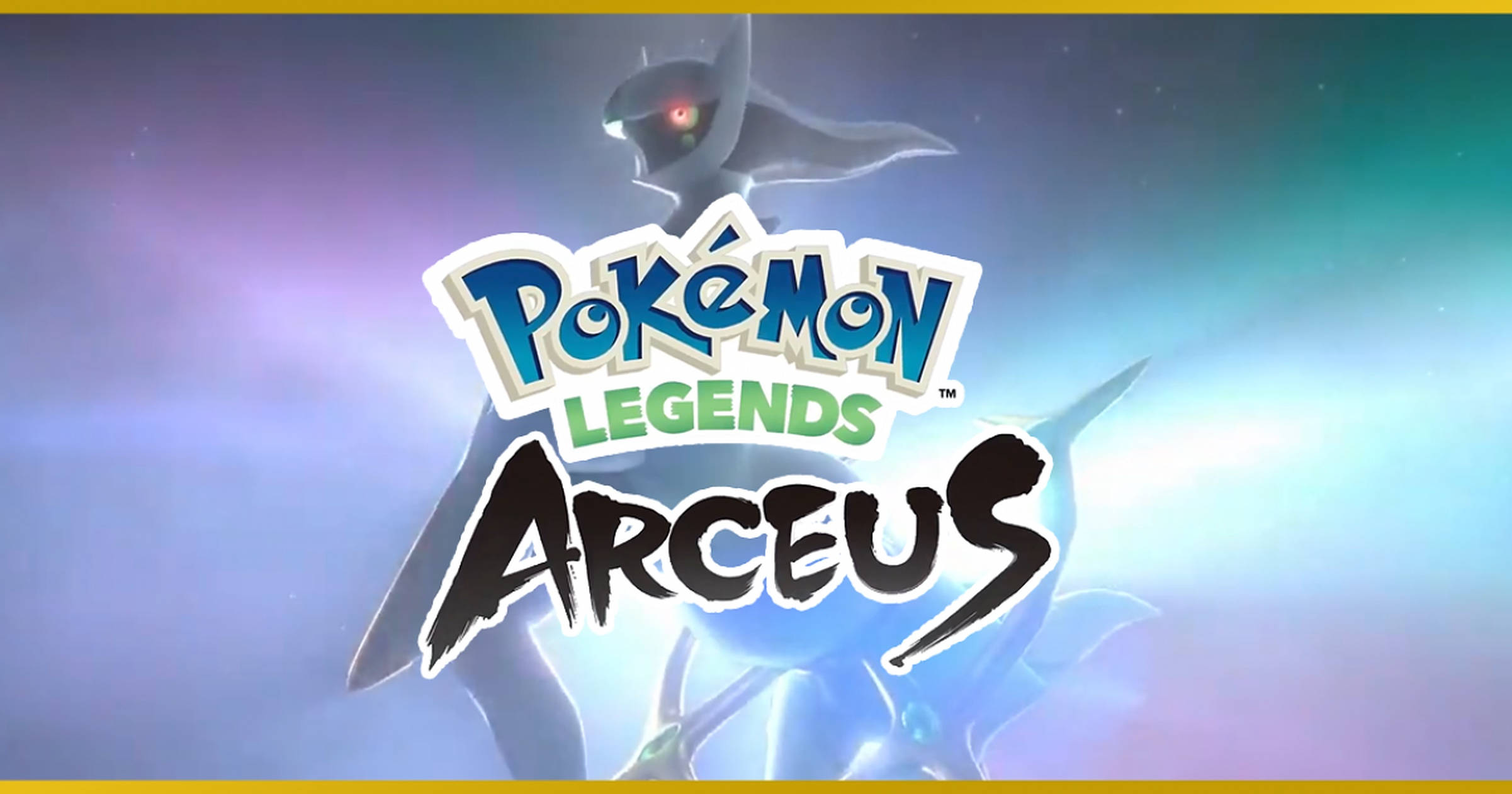 Pokemon Legends Arceus, Arceus, cosmic gradient sky, Full HD Desktop Wallpaper