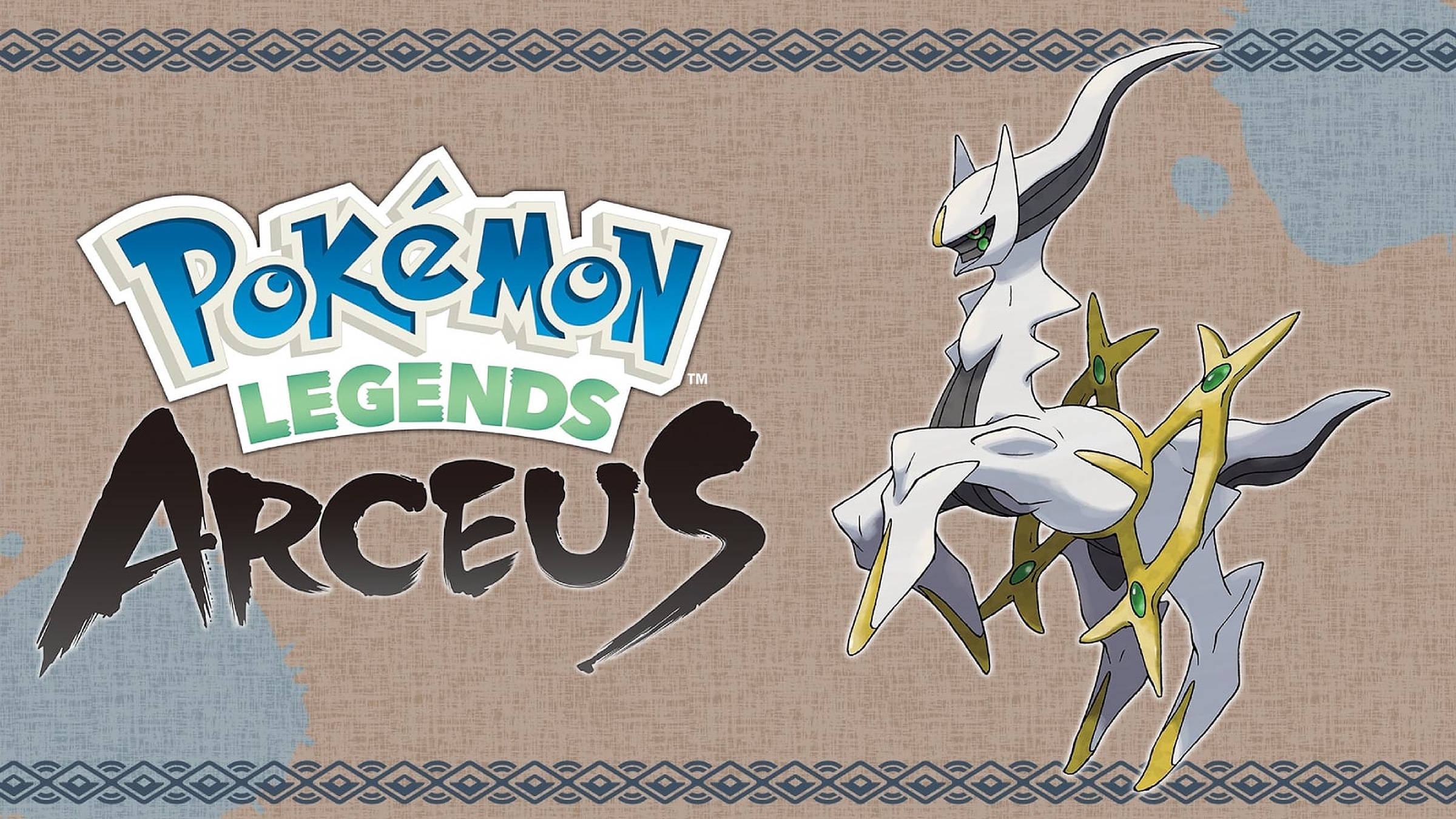 Pokemon Legends Arceus, Arceus, title logo, Full HD Desktop Wallpaper
