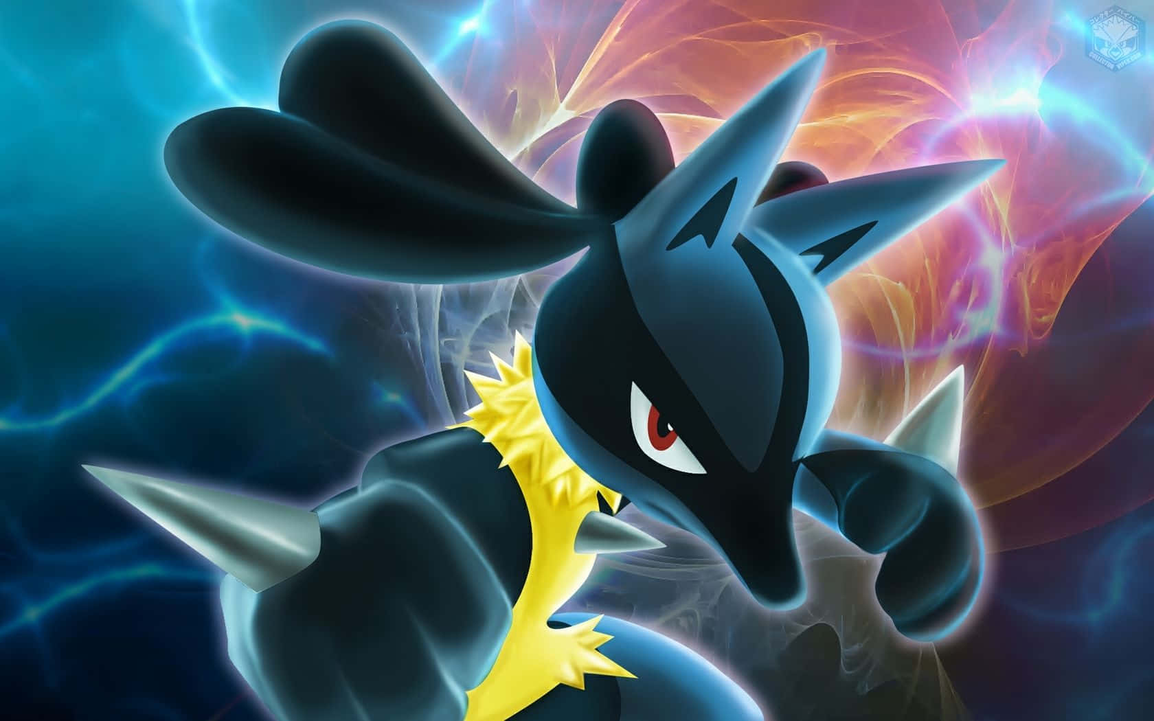 Pokemon Lucario, dark blue, sharp horns, HD Desktop Wallpaper