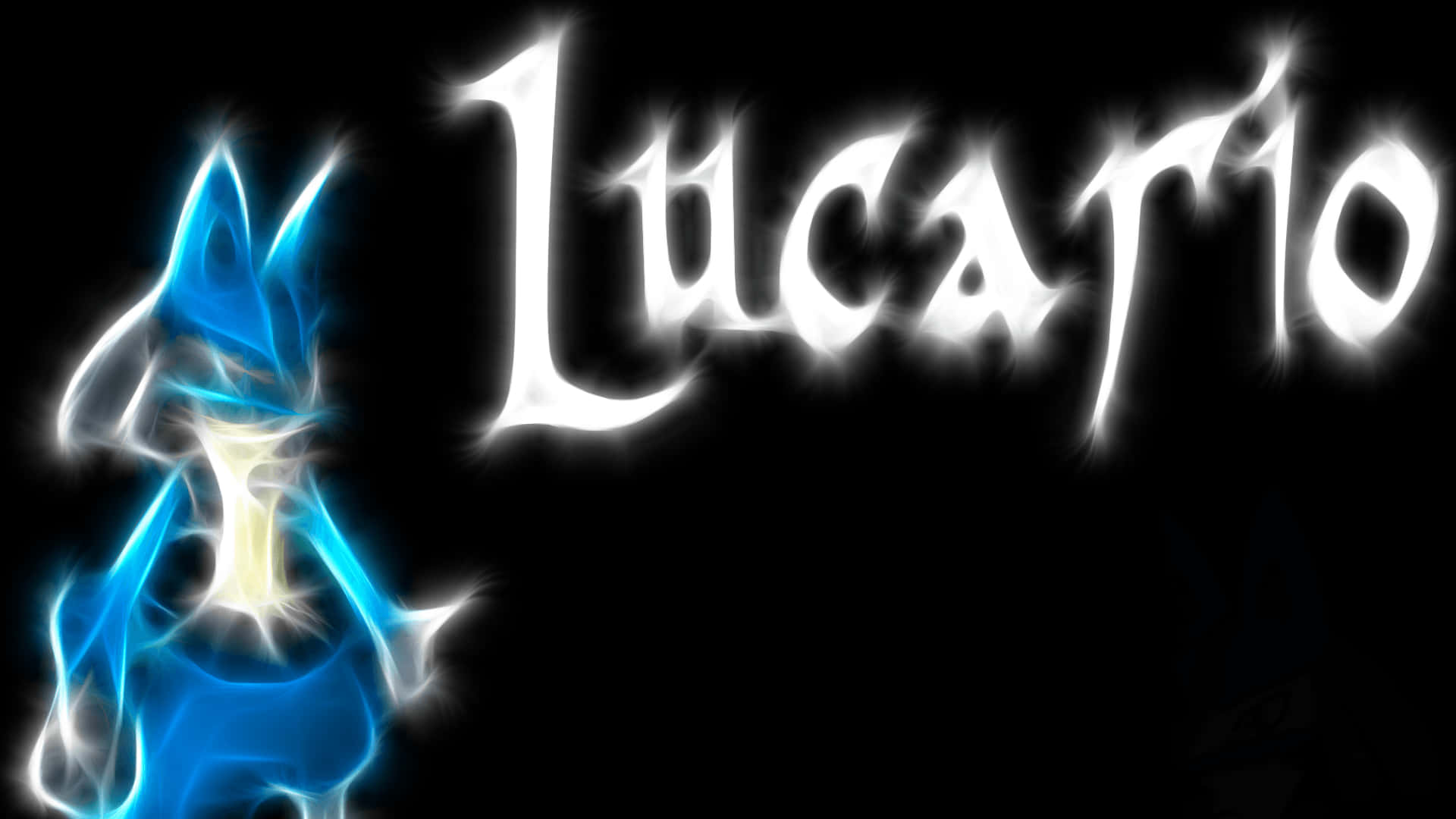 Pokemon Lucario, blue, white, Full HD Desktop Wallpaper