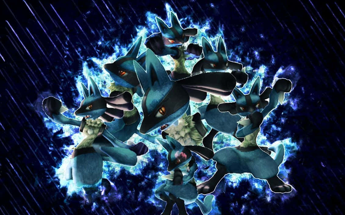 Pokemon Lucario, blue, black, SD Desktop Wallpaper