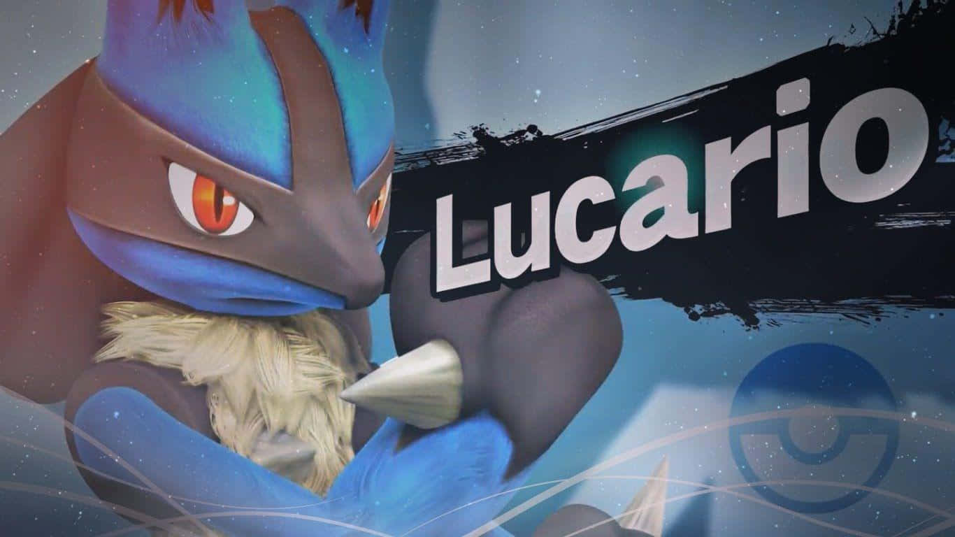 Pokemon Lucario, glowing orange eyes, blue fur, HD Desktop Wallpaper