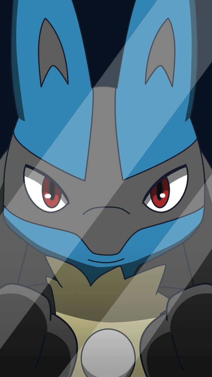 Pokemon Lucario, blue and gray, sharp red eyes, HD Phone Wallpaper