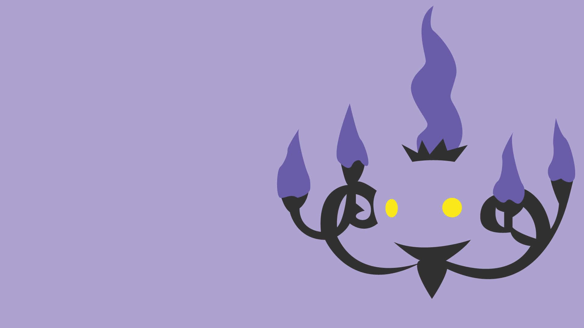 Pokemon Minimalist, minimalist purple chandelier, black arms, Full HD Desktop Wallpaper